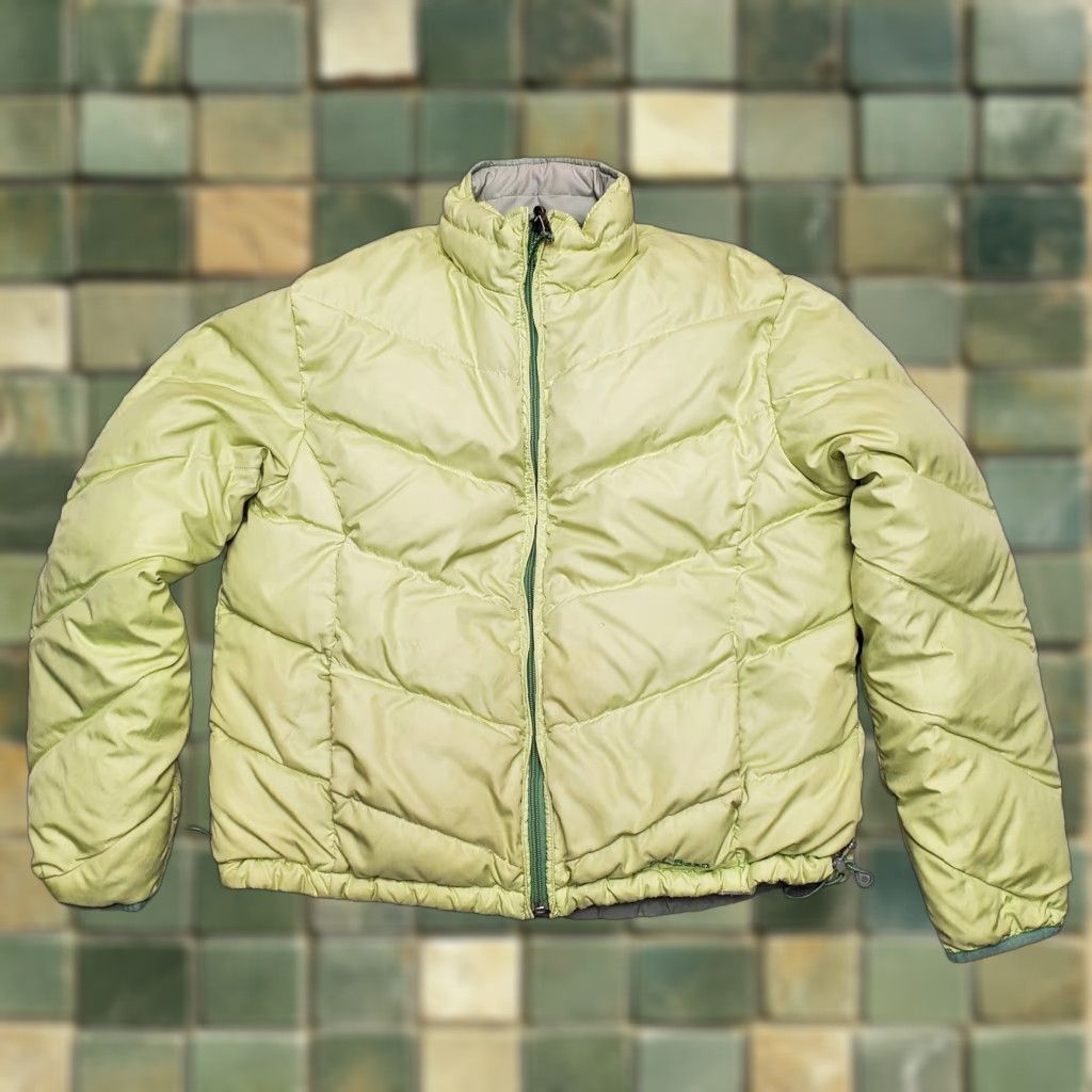 Vintage LL BEAN Down Jacket Womens Large Green Puffer Reversible Outdoors Ski Snowboard Jacket Womens L Green Puffer Reversible Down Jacket LL BEAN Size L / US 10 / IT 46 - 1 Thumbnail