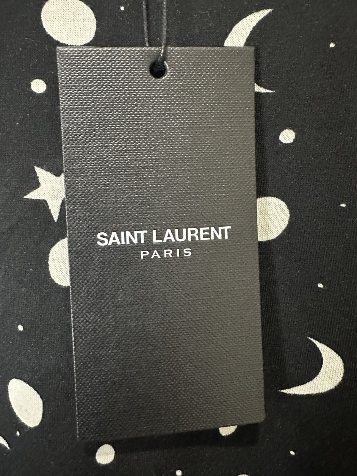 Saint Laurent Paris Saint Laurent Moon and Star Print Short Sleeve Tee Size L / US 10 / IT 46 - 5 Thumbnail