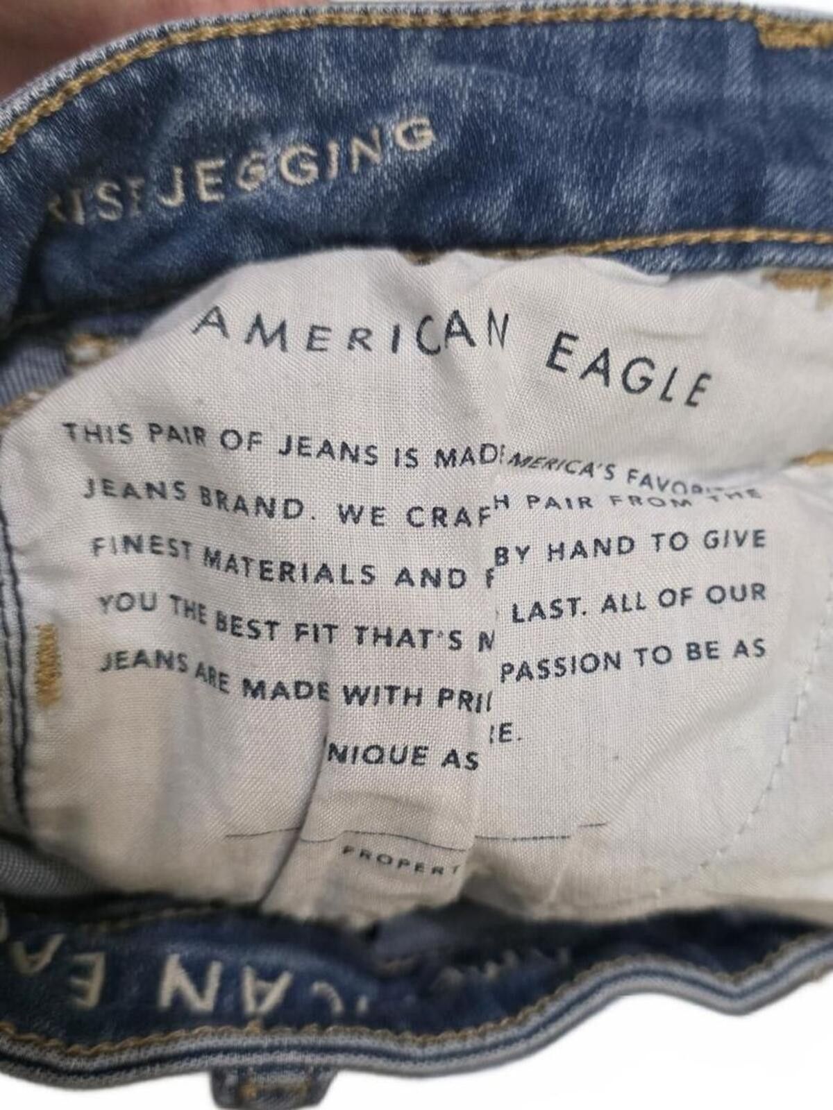 American Eagle Outfitters American Eagle Super High Waist Jegging Light Jeans 00 Short Size 24" / US 00 / IT 34 - 9 Thumbnail
