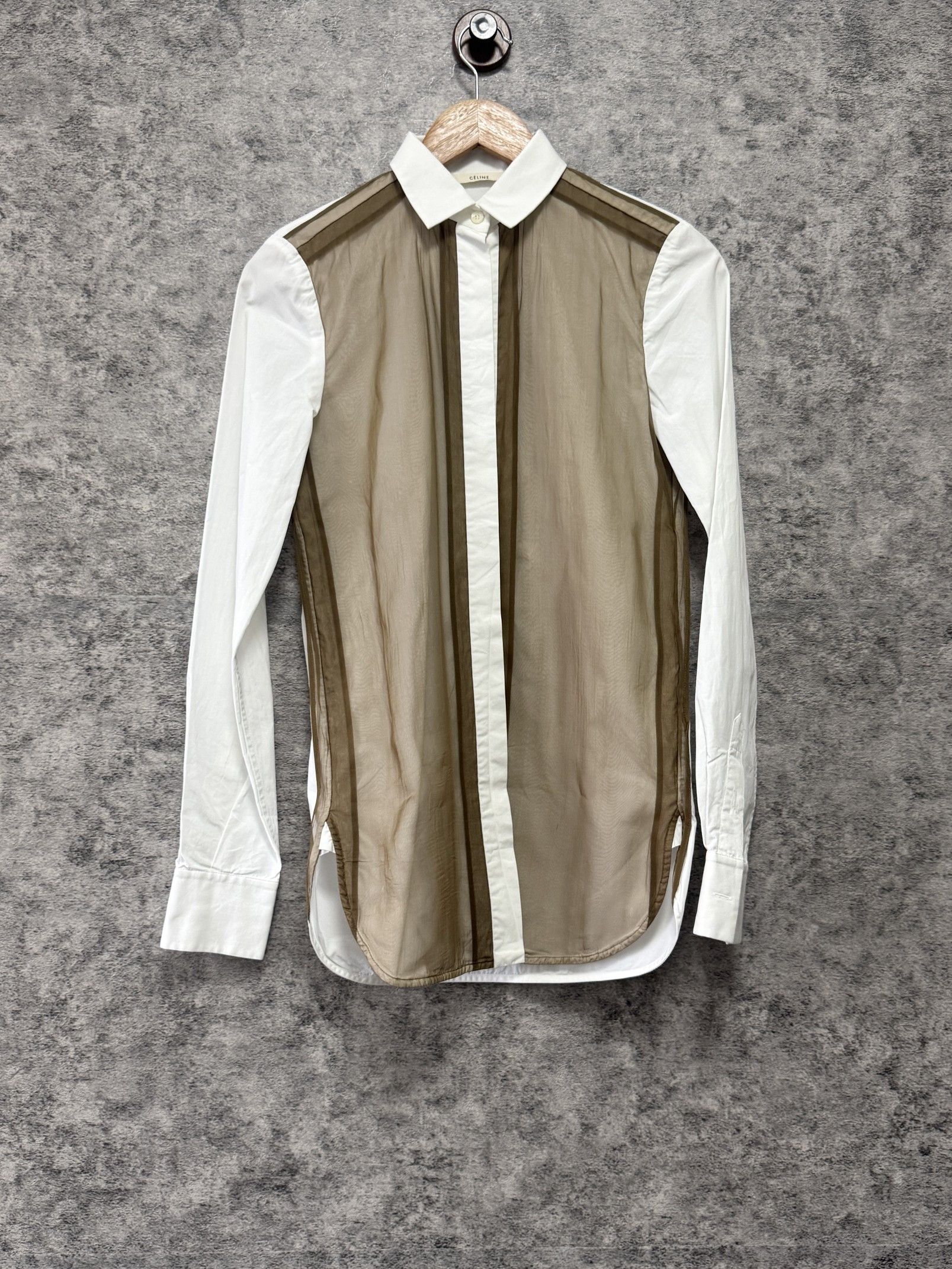 Celine Celine Silk Cotton Panel Shirt Size 34 Size XS / US 0-2 / IT 36-38 - 1 Thumbnail