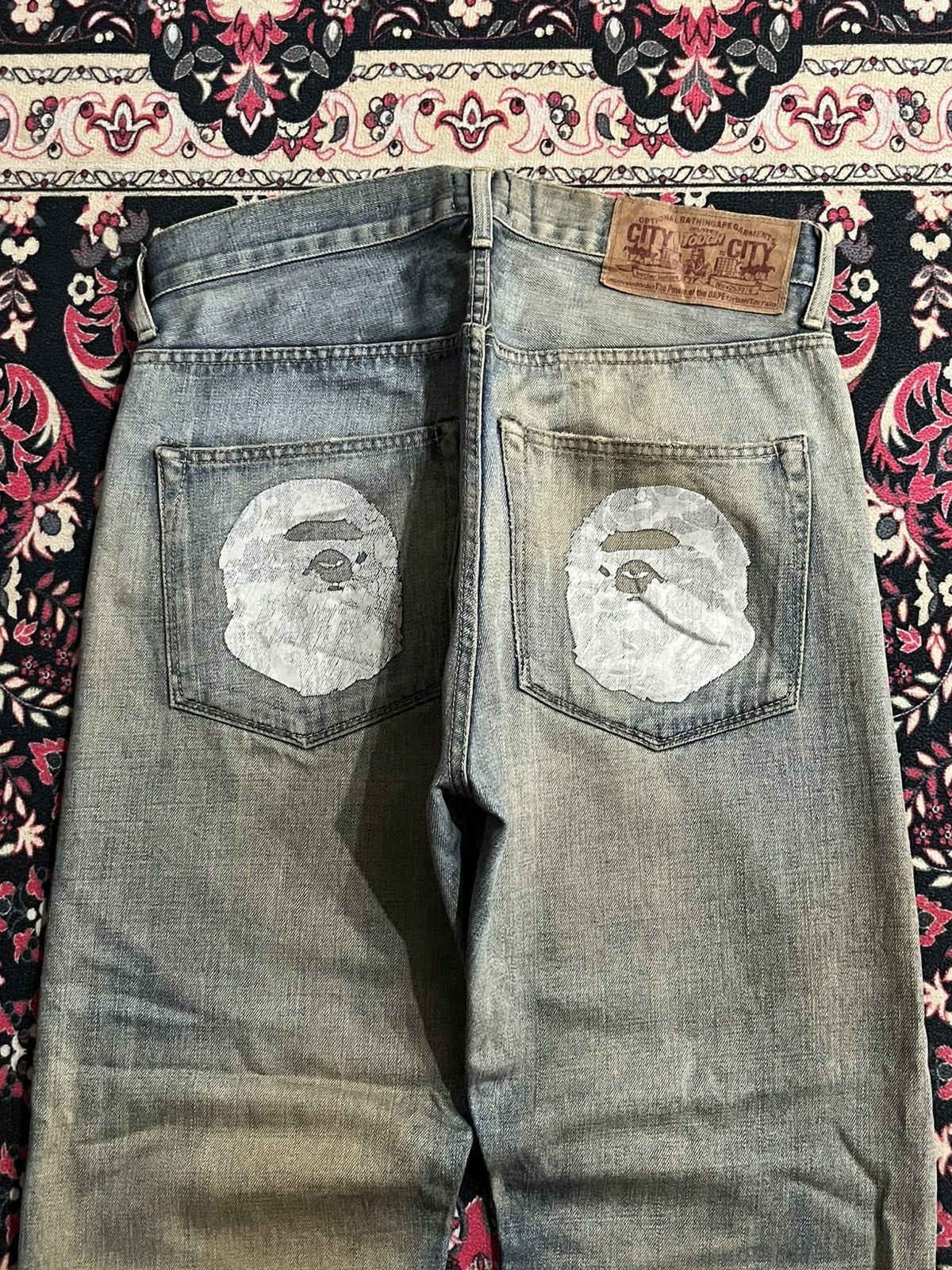 Bape Vintage A Bathing Ape BAPE Daicock Ape Head Ripped Jeans Size US 30 / EU 46 - 8 Thumbnail