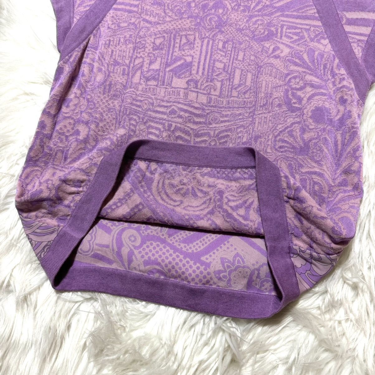 Hermes Hermes art design switching, floral knit sweater, Size XXS / US 00 / IT 34 - 4 Thumbnail