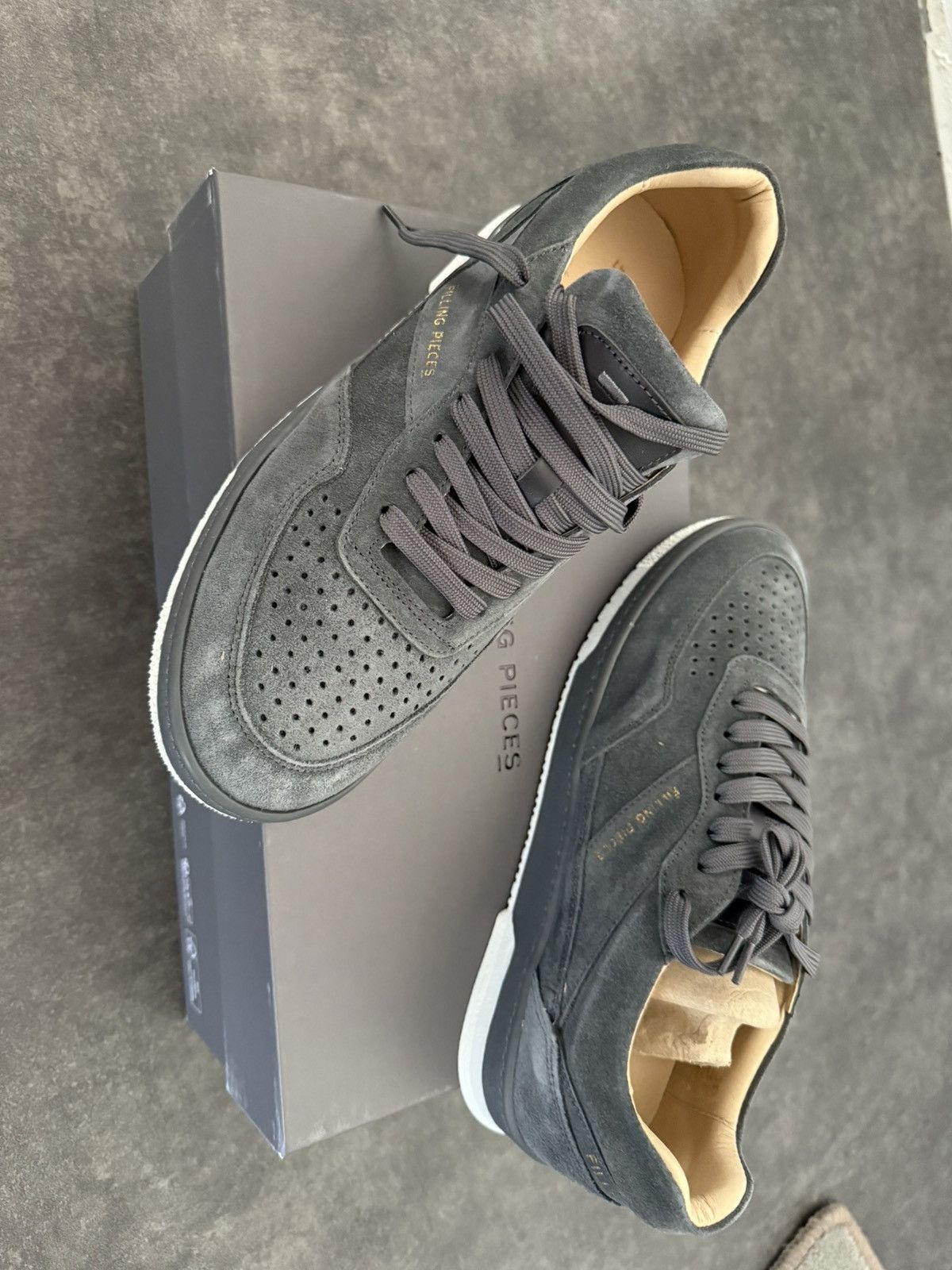 Filling Pieces Filling Pieces Curb Era Navy Suede EU 41 Size US 7.5 / EU 40-41 - 1 Thumbnail