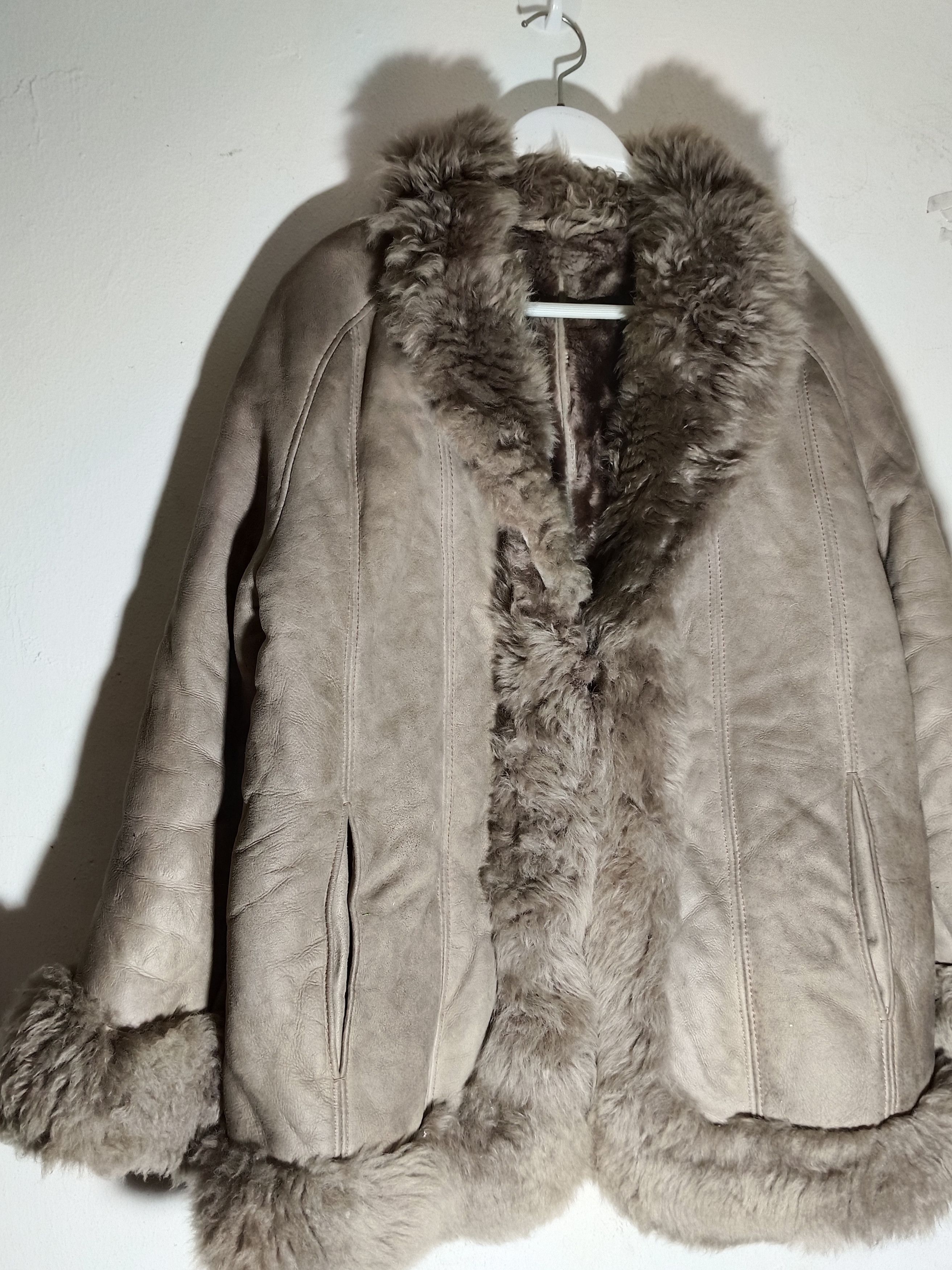 14th Addiction × If Six Was Nine VINTAGE GENUINE SPANISH LAMBSKIN LEDER GRIS FUR LEATHER COAT Size US L / EU 52-54 / 3 - 8 Thumbnail
