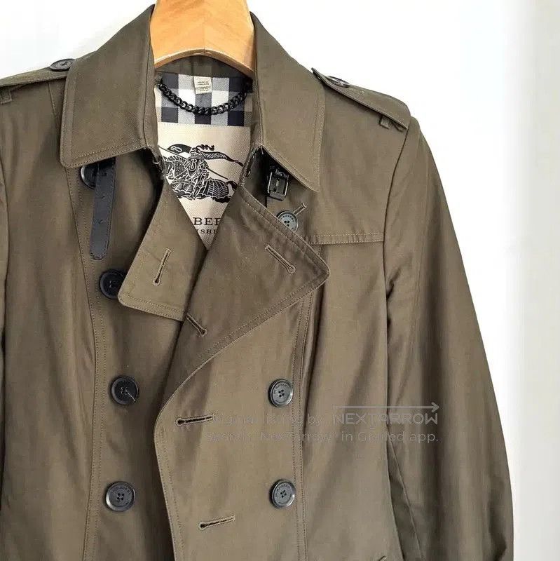 Burberry Burberry Women's Wool Coat in Dark Khaki. Size XS / US 0-2 / IT 36-38 - 2 Thumbnail