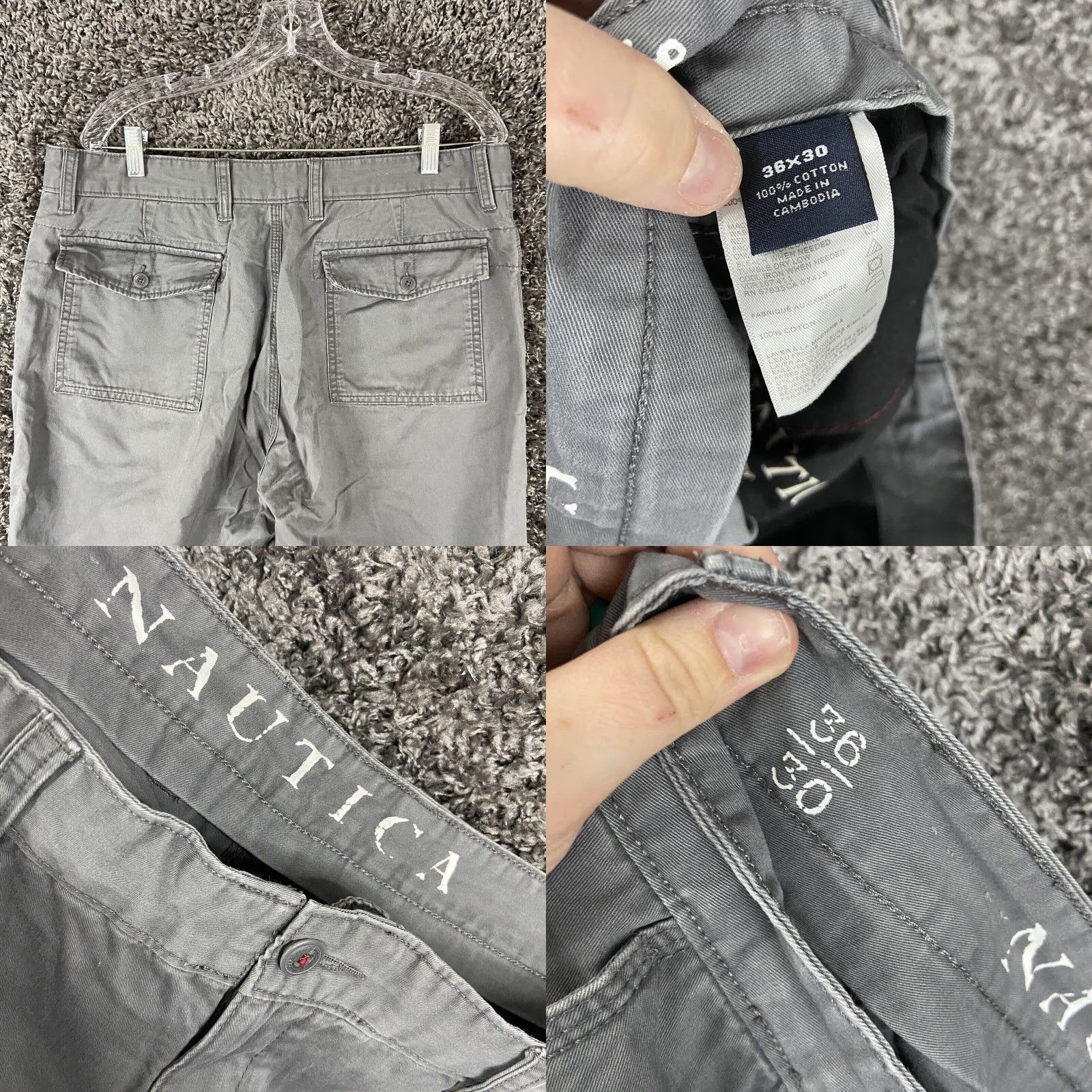 Nautica Nautica Chino Pants Men 36x29 Regular Gray Nautical Mens Size US 36 / EU 52 - 8 Thumbnail