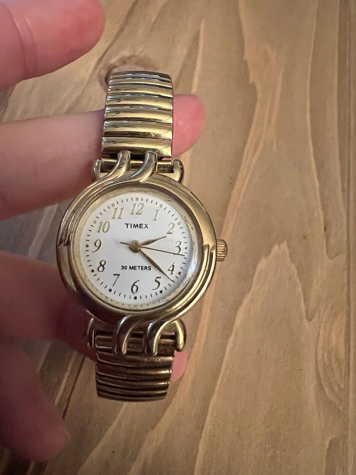 Timex Vintage Ladies Timex Gold Tone New Battery Size ONE SIZE - 1 Thumbnail