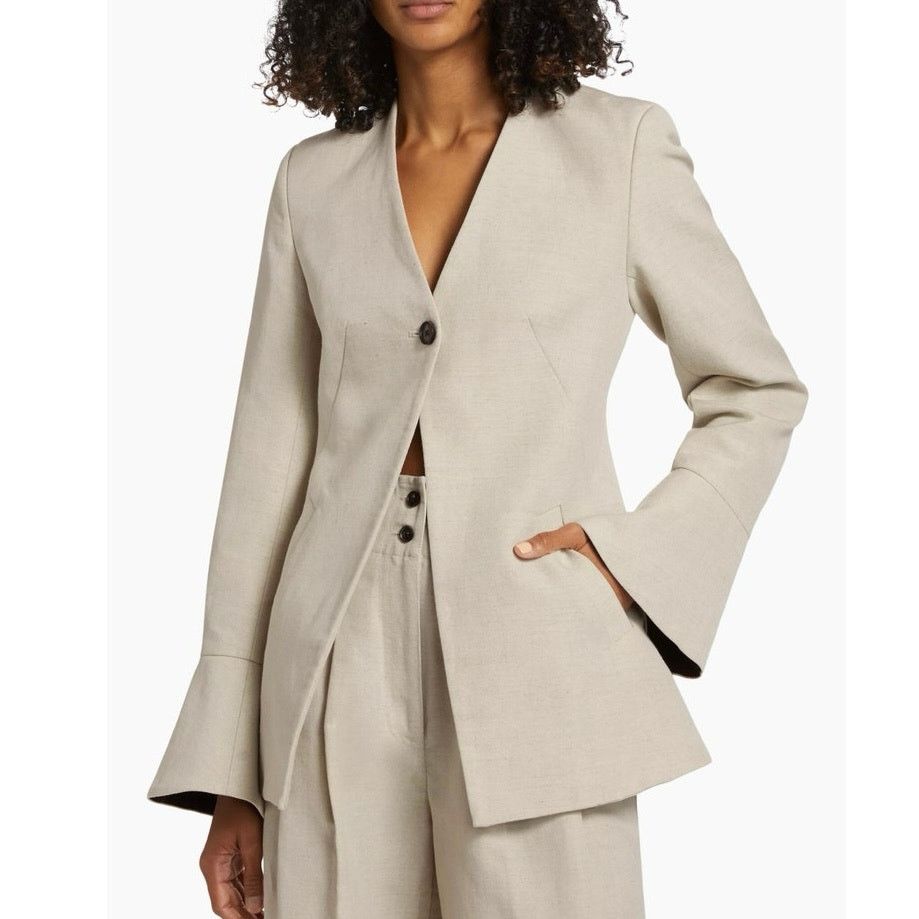 CO Co Peplum Cuff Jacket flared sleeves single-button closure Size XS / US 0-2 / IT 36-38 - 4 Thumbnail