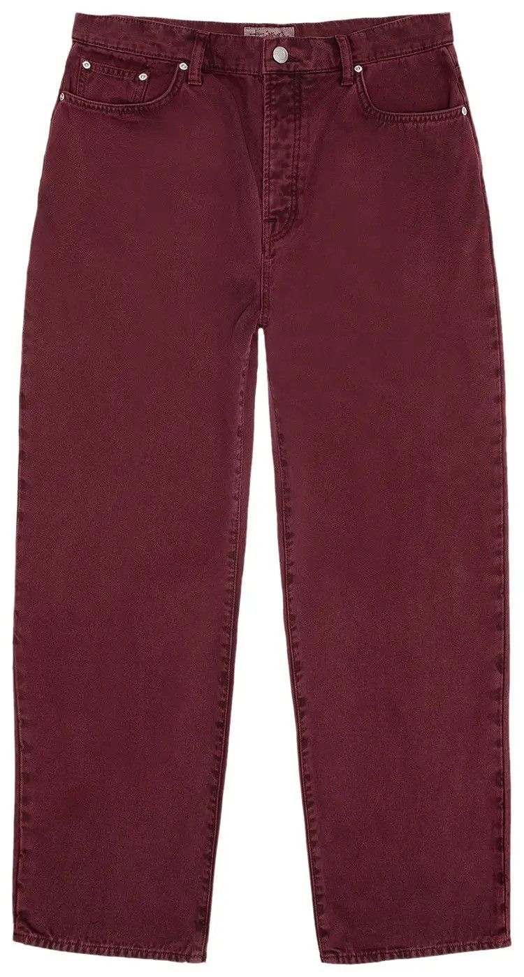 Stussy Big Ol’ Jeans Wine Washed Canvas Size US 29 - 2 Thumbnail