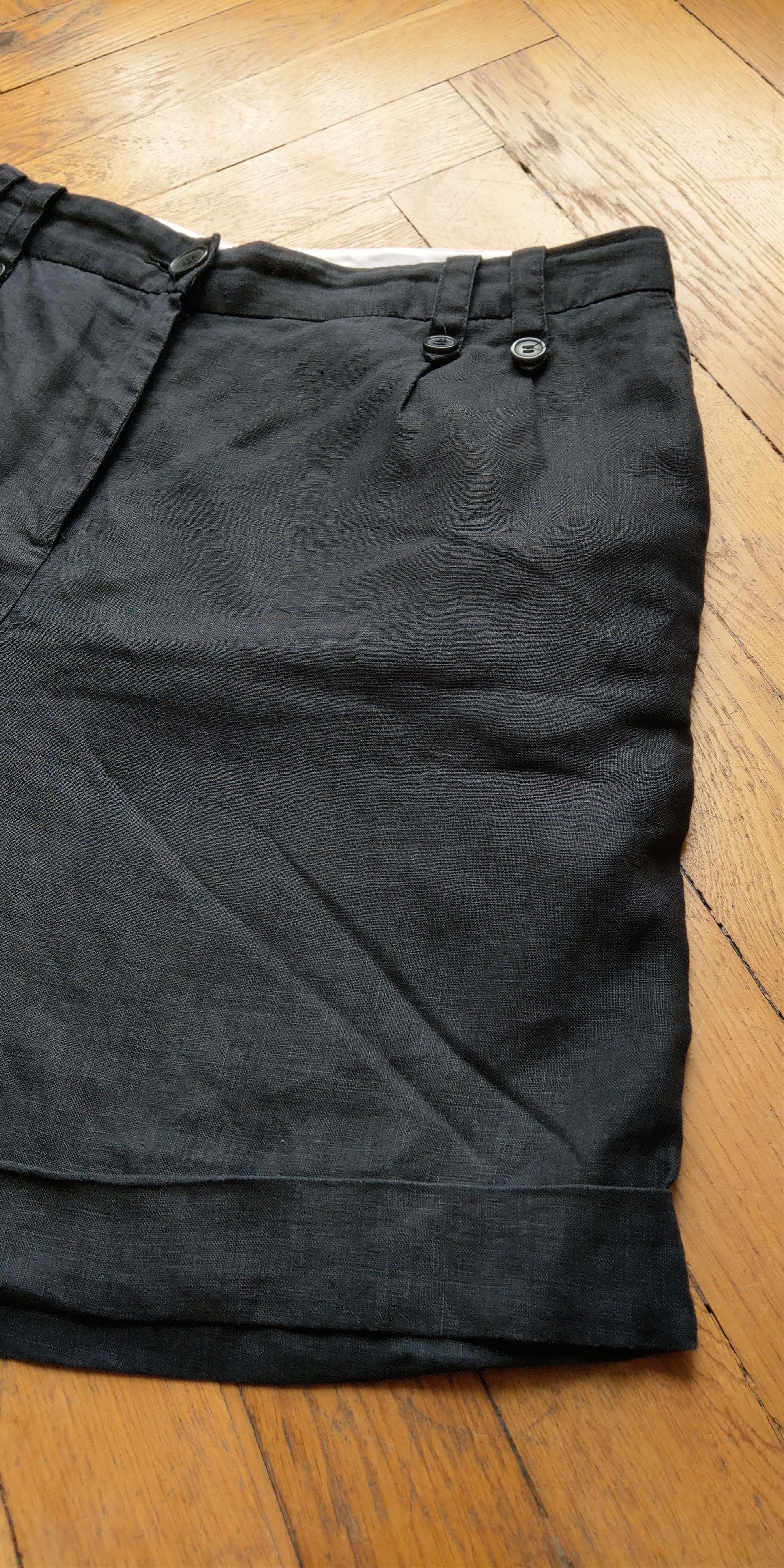 Vintage 100% Linen Goth Shorts Pants Loose Grunge Raver Opium Baggy Size US 32 / EU 48 - 3 Thumbnail