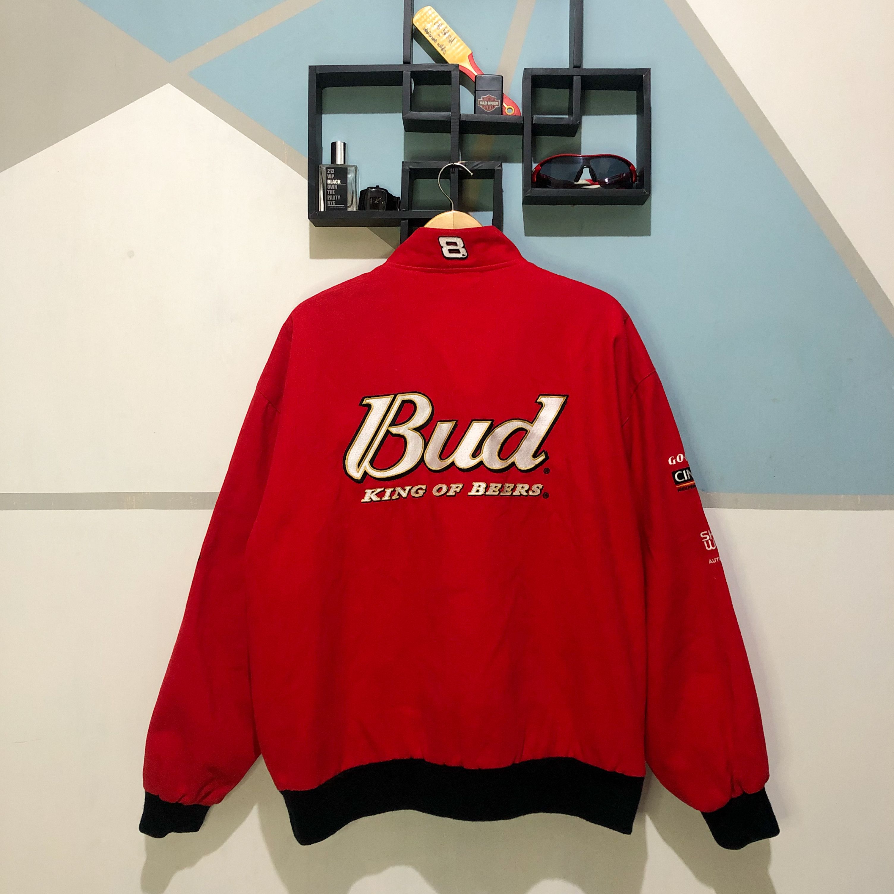 Chase Authentics Vintage Dale Earnhardt Budweiser Nascar Jacket Size US XL / EU 56 / 4 - 18 Thumbnail
