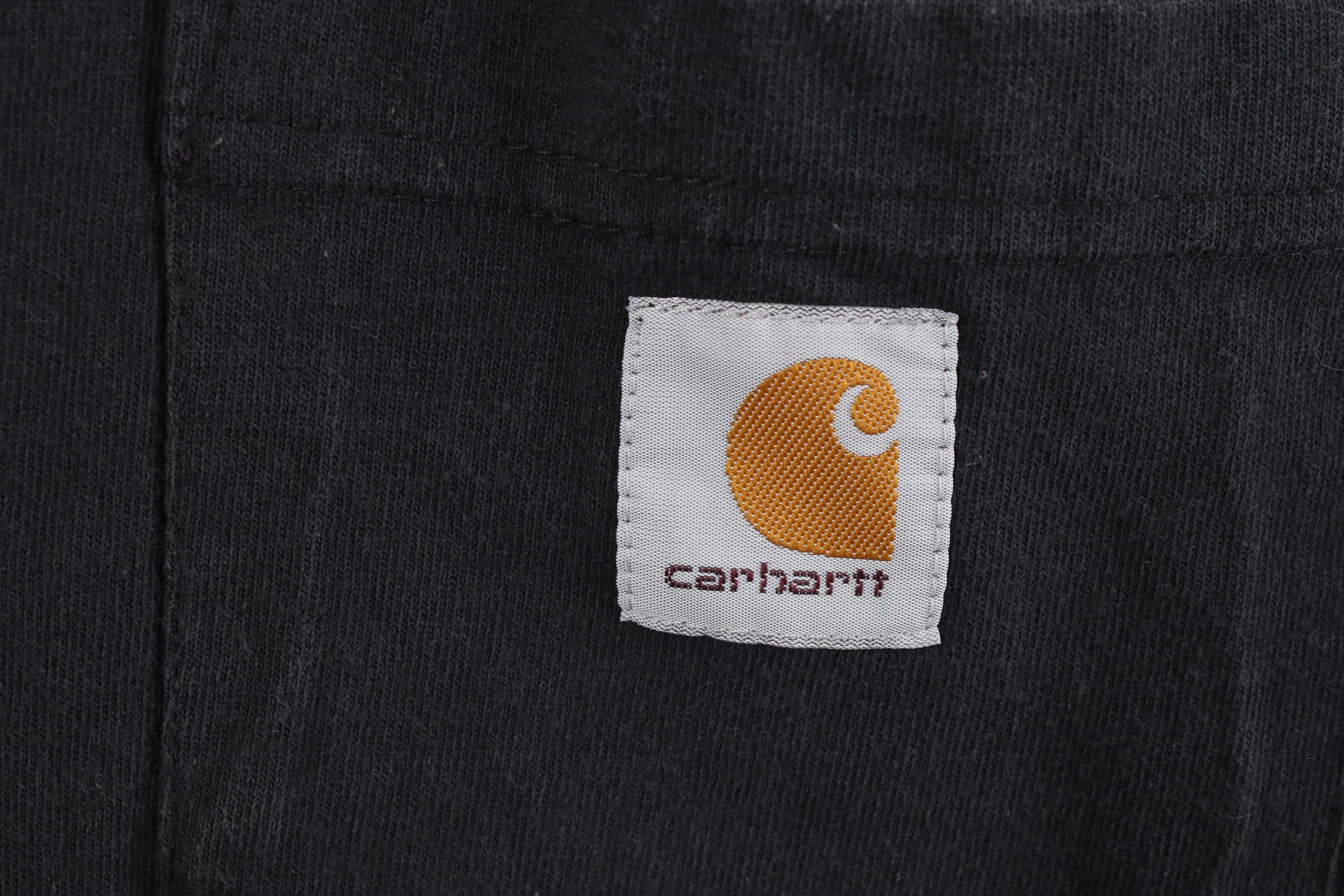 Carhartt Vintage Y2K Carhartt Heavyweight Pocket T-Shirt Black Cotton Size US XL / EU 56 / 4 - 4 Thumbnail