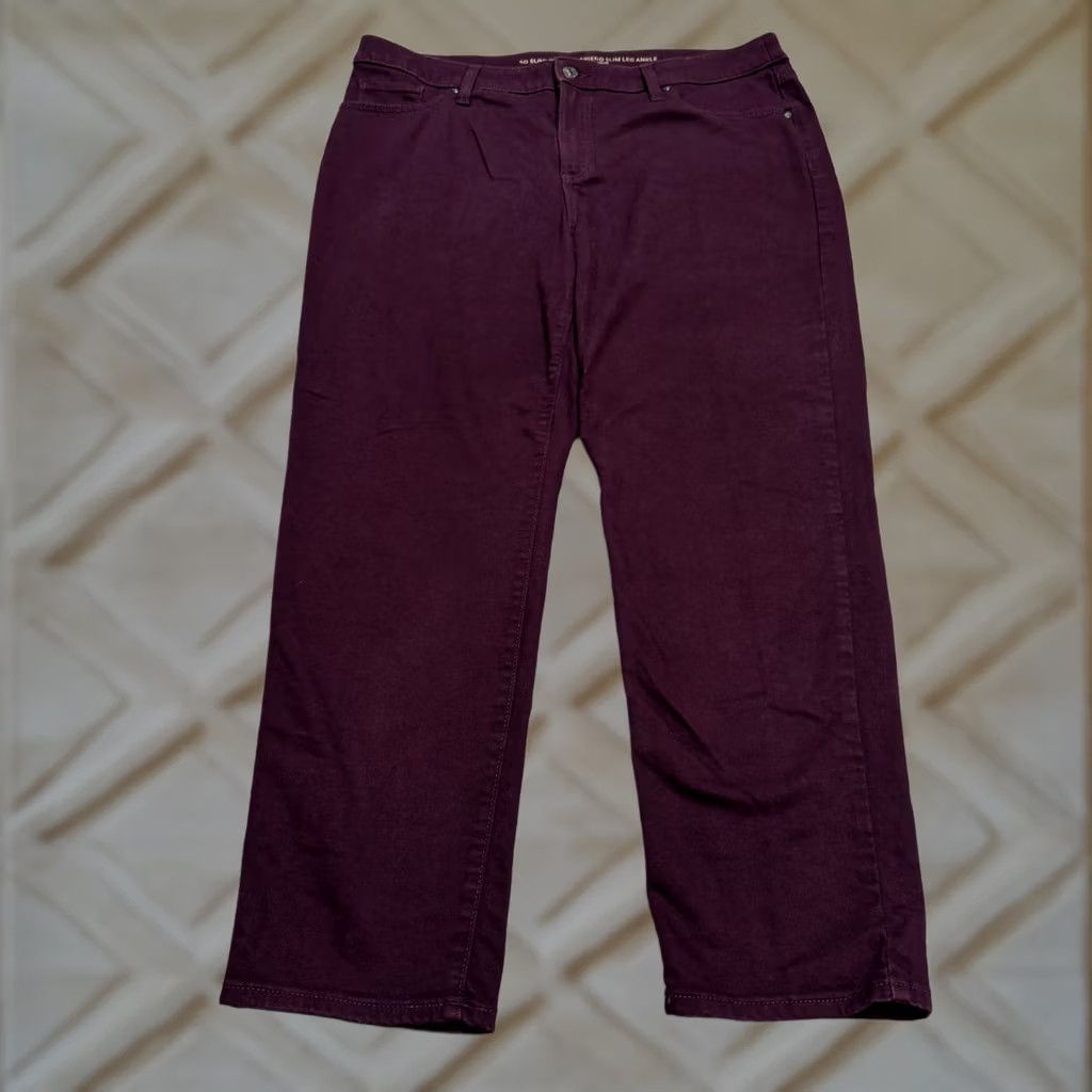 Vintage Chico's So Slimming Girlfriend Slim Leg Ankle Jeans Women 14R Red Size 36" / US 14 / IT 50 - 1 Thumbnail