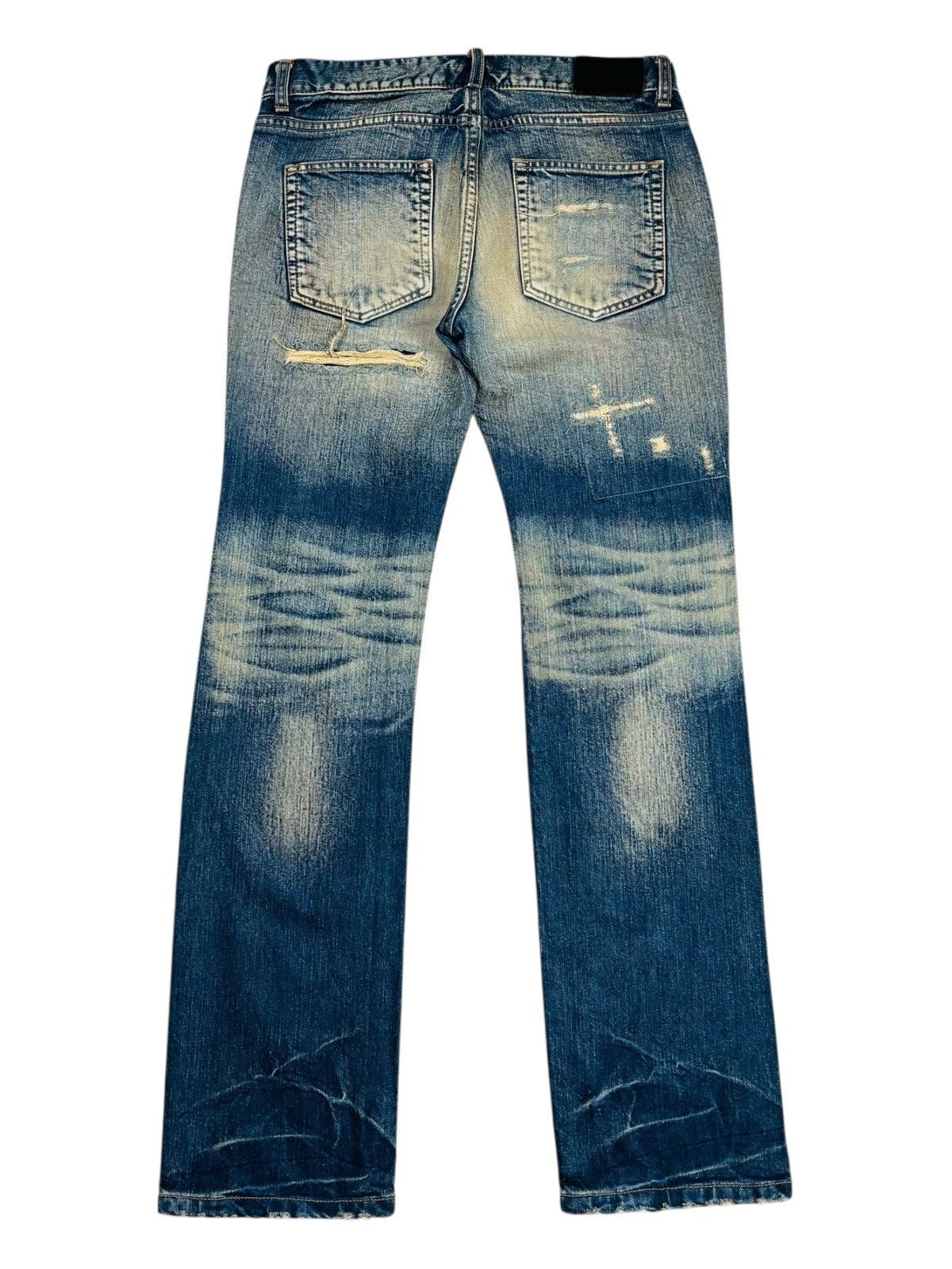 JACKROSE Archive Jackrose - Crash Denim Pants Size US 30 / EU 46 - 2 Thumbnail