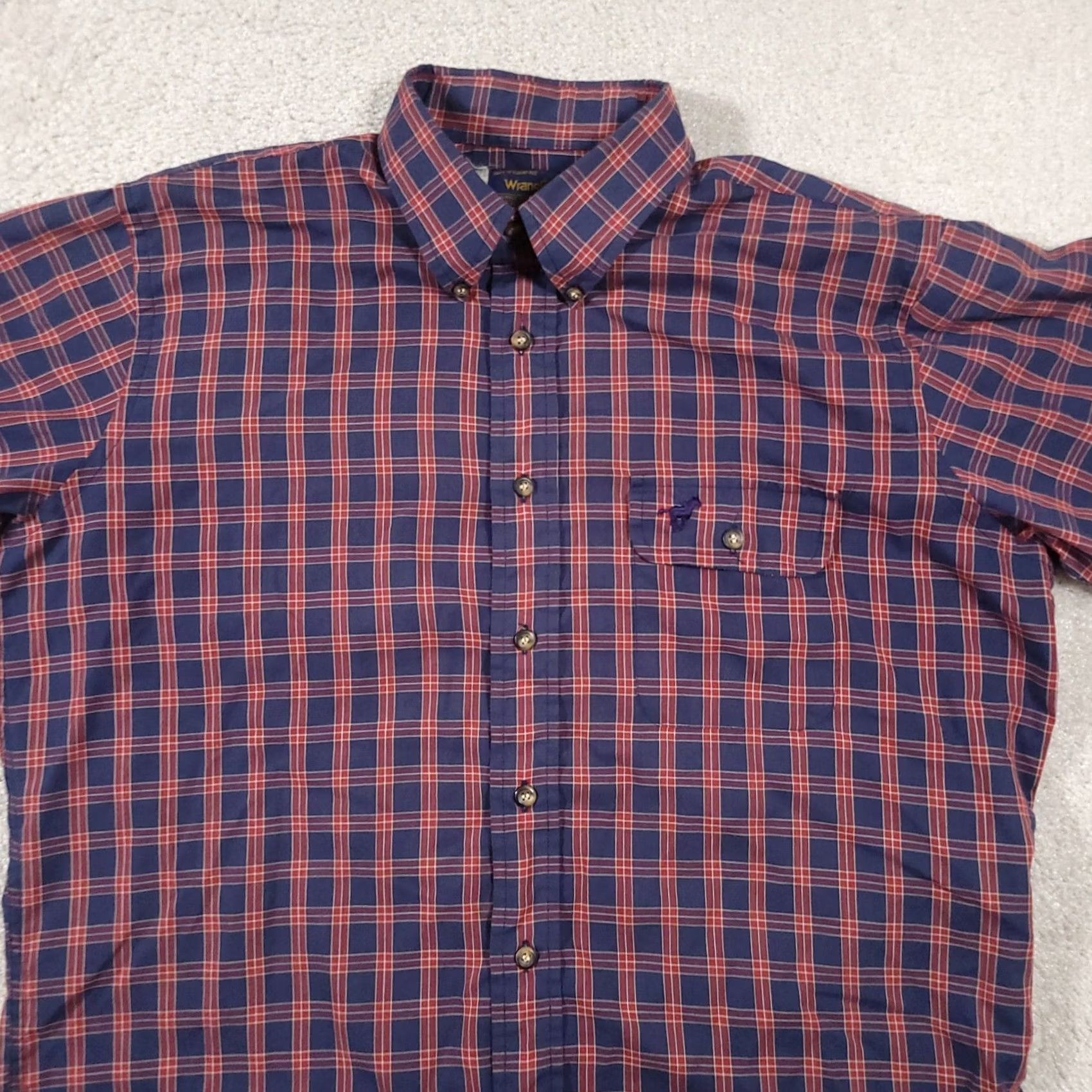 Wrangler Vintage Wrangler Short Sleeve Button Up Shirt Mens Large Single Needle Tailoring Size US L / EU 52-54 / 3 - 3 Thumbnail