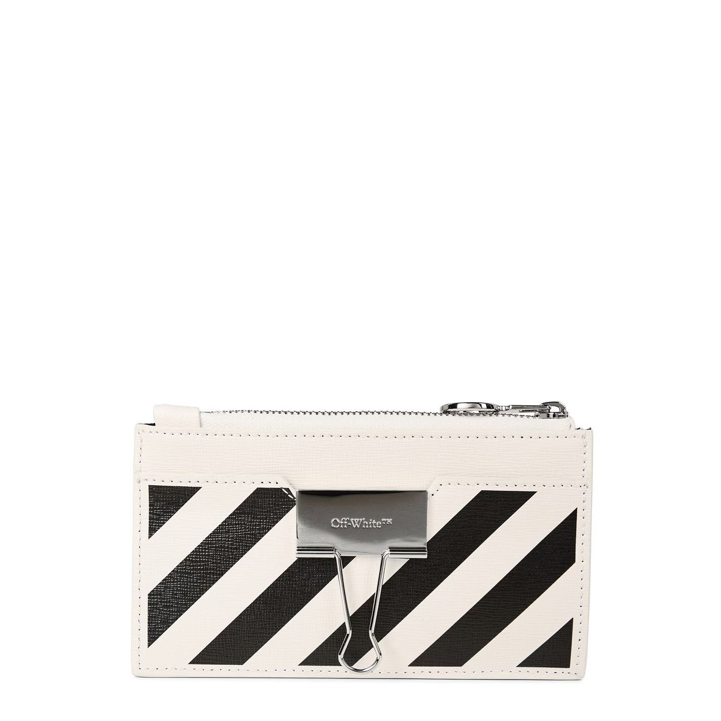 Off-White o1g2r1mq0125 Size: OS / Zip Card Case in Off White & Black Size ONE SIZE - 1 Thumbnail