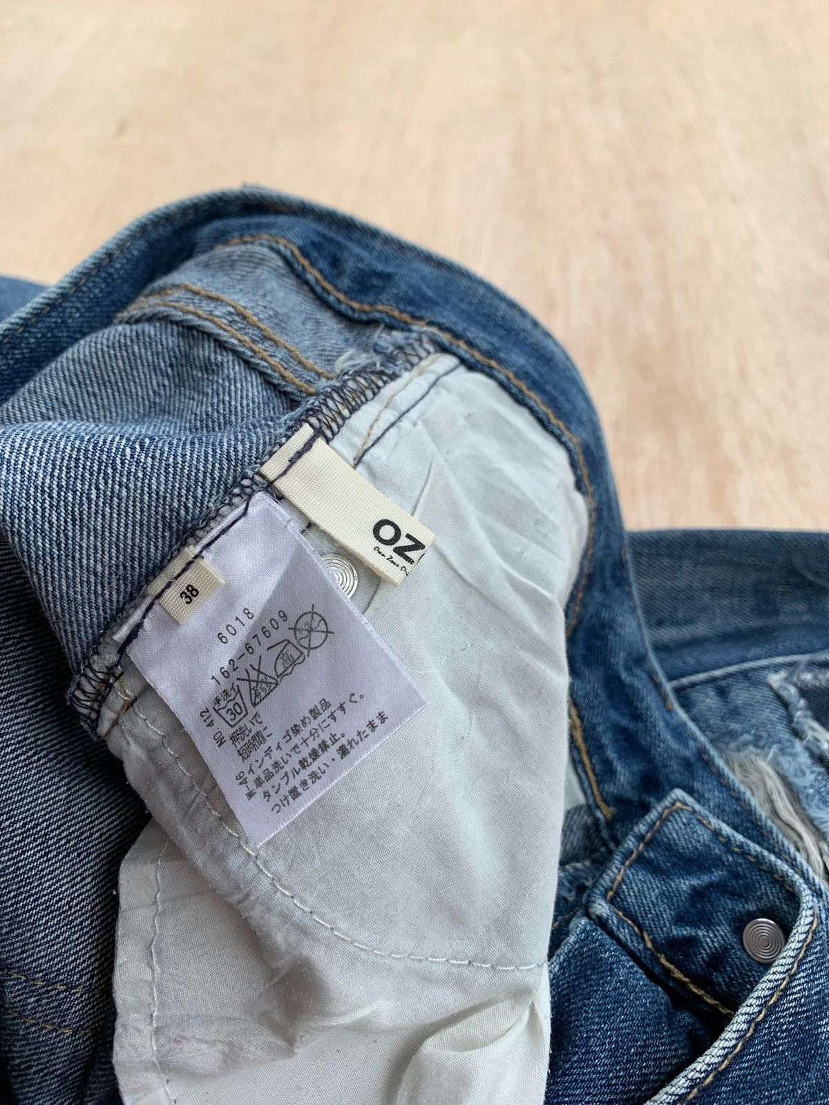If Six Was Nine × Japanese Brand Distressed Denim Ozoc Patchwork Jeans Size US 30 / EU 46 - 10 Thumbnail