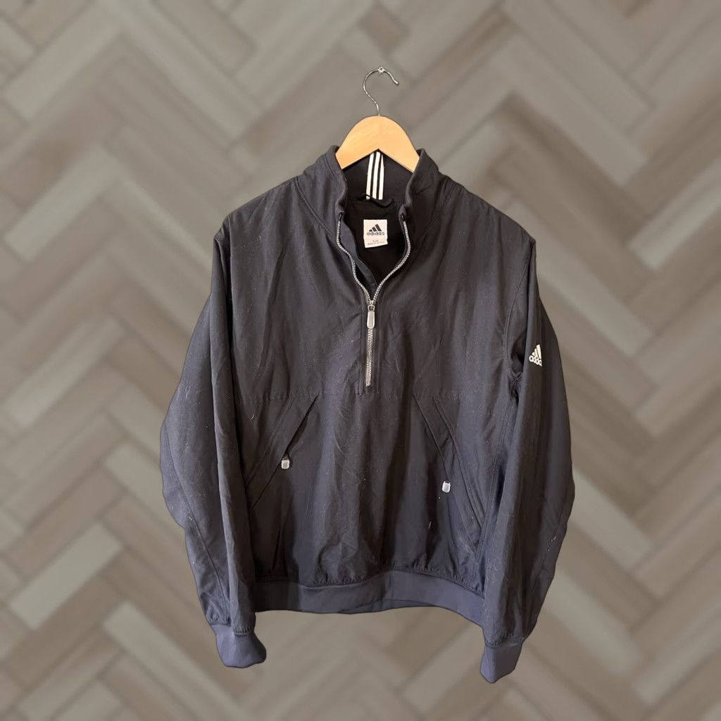 Adidas Adidas Windbreaker Jacket 1/2 Zip Mens Small Climashell Black색 Size US S / EU 44-46 / 1 - 1 Thumbnail