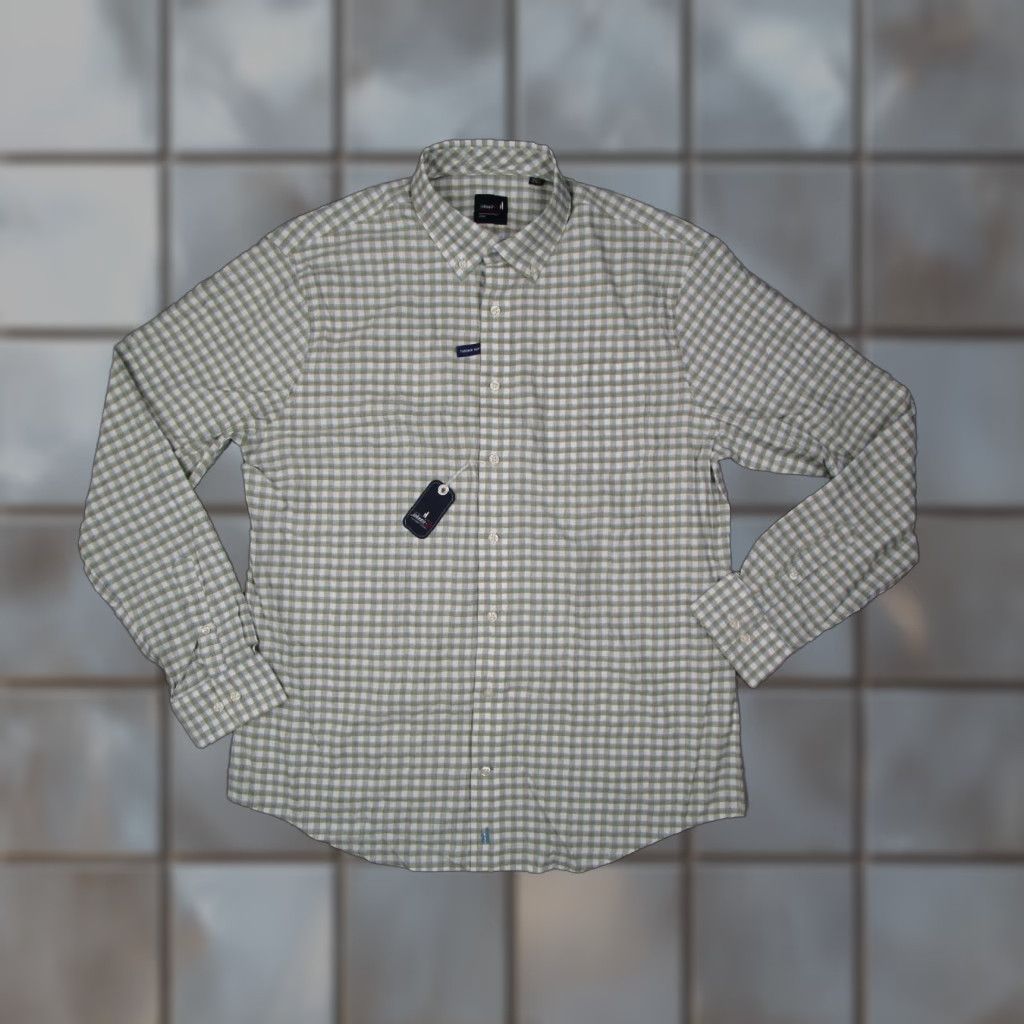 johnnie-O johnnie-O Button-Up Shirt Men’s Large Green Performance Mead Long Sleeve Balsam Size US L / EU 52-54 / 3 - 1 Thumbnail