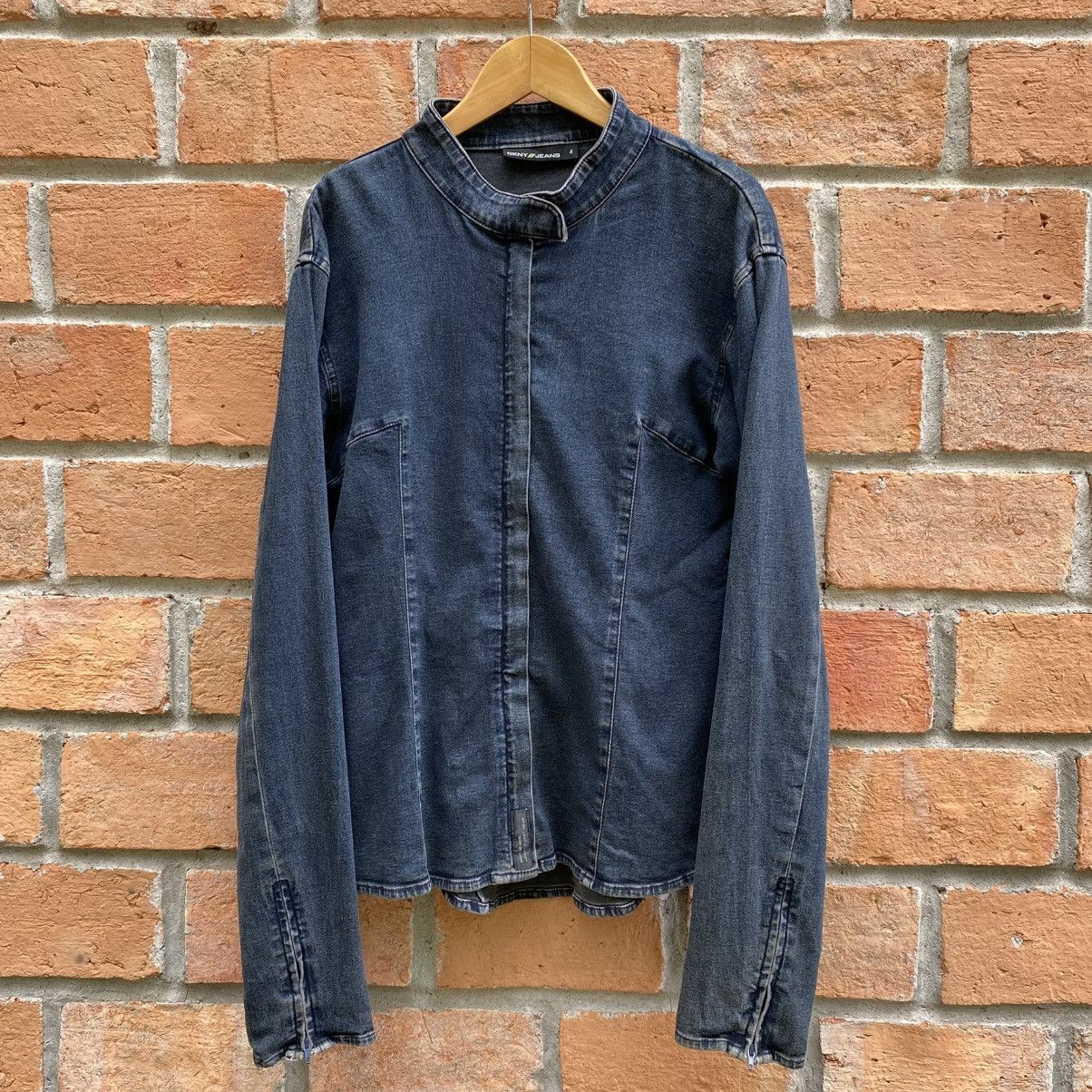 DKNY DKNY JEANS Denim Zip-Up Stand Collar Shirt Size S / US 4 / IT 40 - 12 Thumbnail