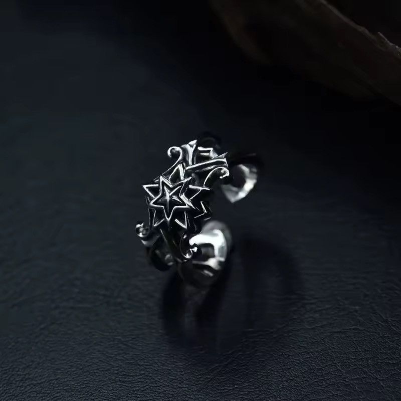 Jewelry Star Ring - Cybercore Minimalist Adjustable Ring Size ONE SIZE - 4 Thumbnail
