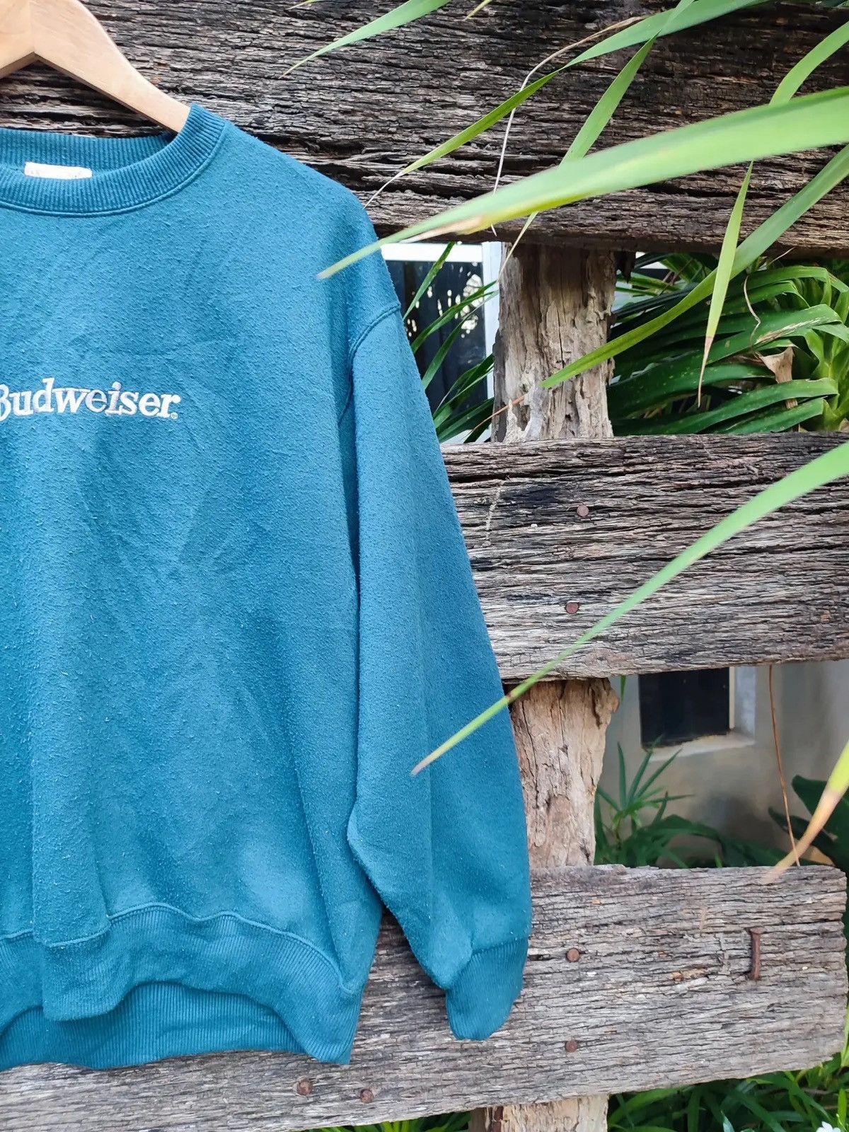 Budweiser Vintage Budweiser Logo Crewneck Sweatshirt (Teal) Size US M / EU 48-50 / 2 - 5 Thumbnail