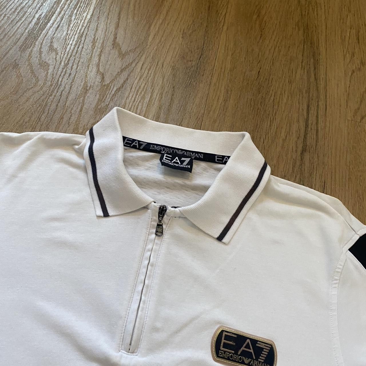 Emporio Armani White and black Armani Jeans polo shirt #poloshirt Size US M / EU 48-50 / 2 - 3 Thumbnail