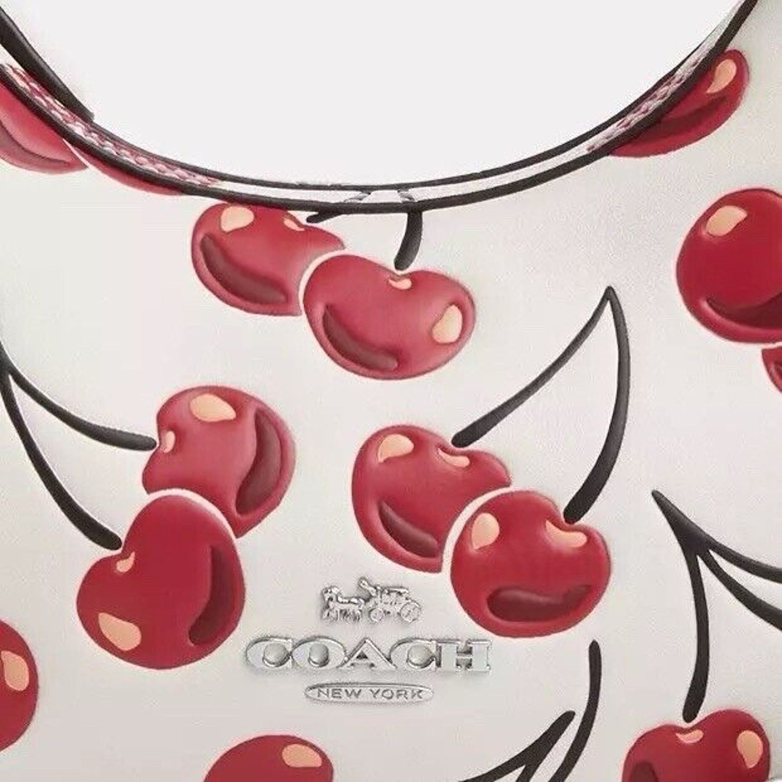 Coach NWT Coach Carmen Mini Chalk Cherry Crossbody Hobo CY711 Size ONE SIZE - 7 Thumbnail