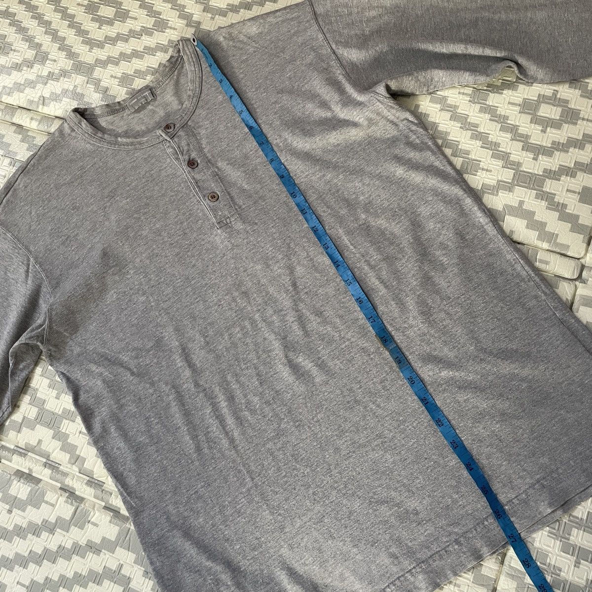 Comme des Garcons Homme Vintage 80's CDG Homme Rei Kawakubo Half button L/s T-shirt Size US M / EU 48-50 / 2 - 9 Thumbnail