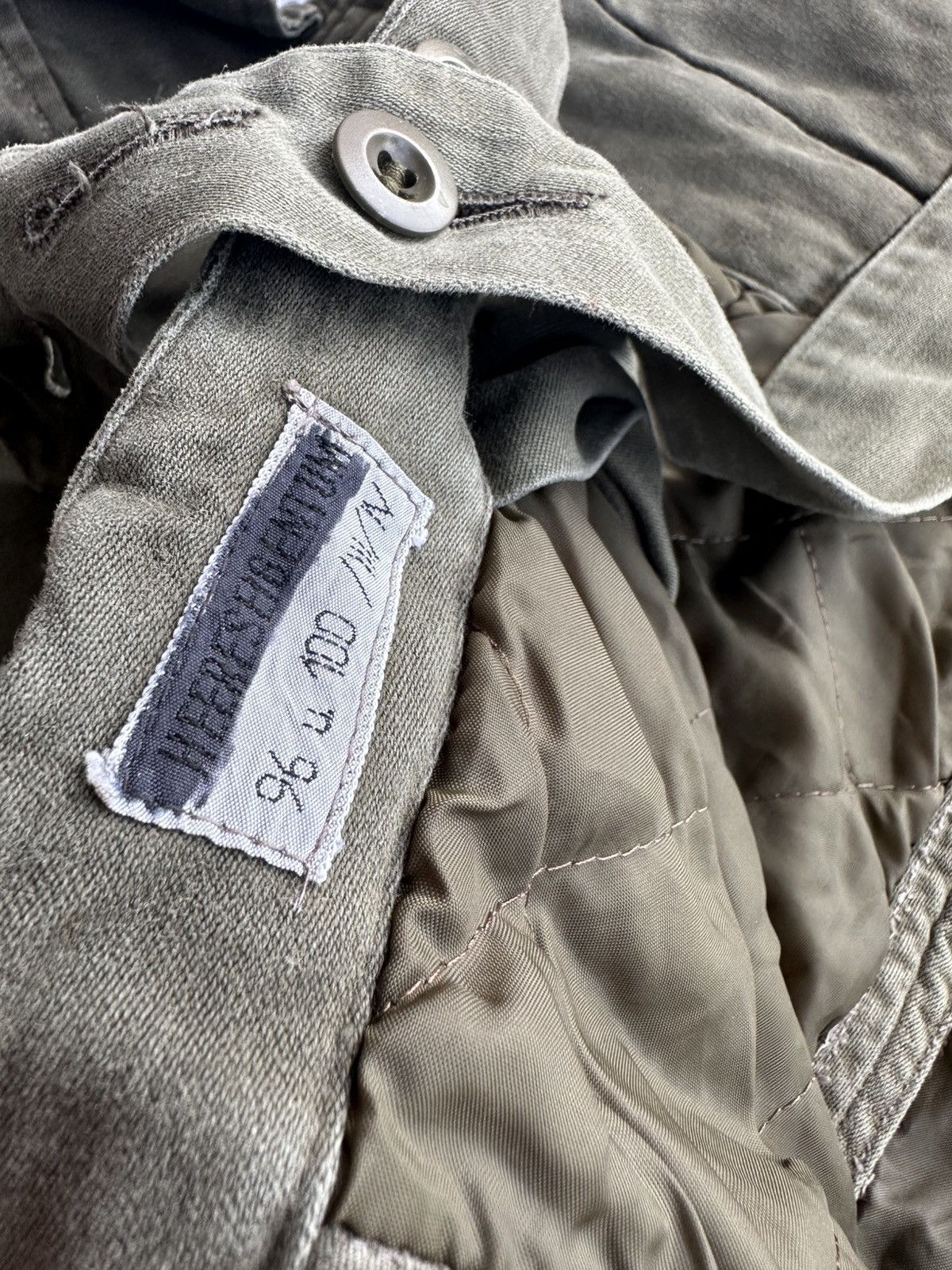 Vintage Vintage Suspender Field Pants 80s Army Overalls Quilted Size US 36 / EU 52 - 9 Thumbnail