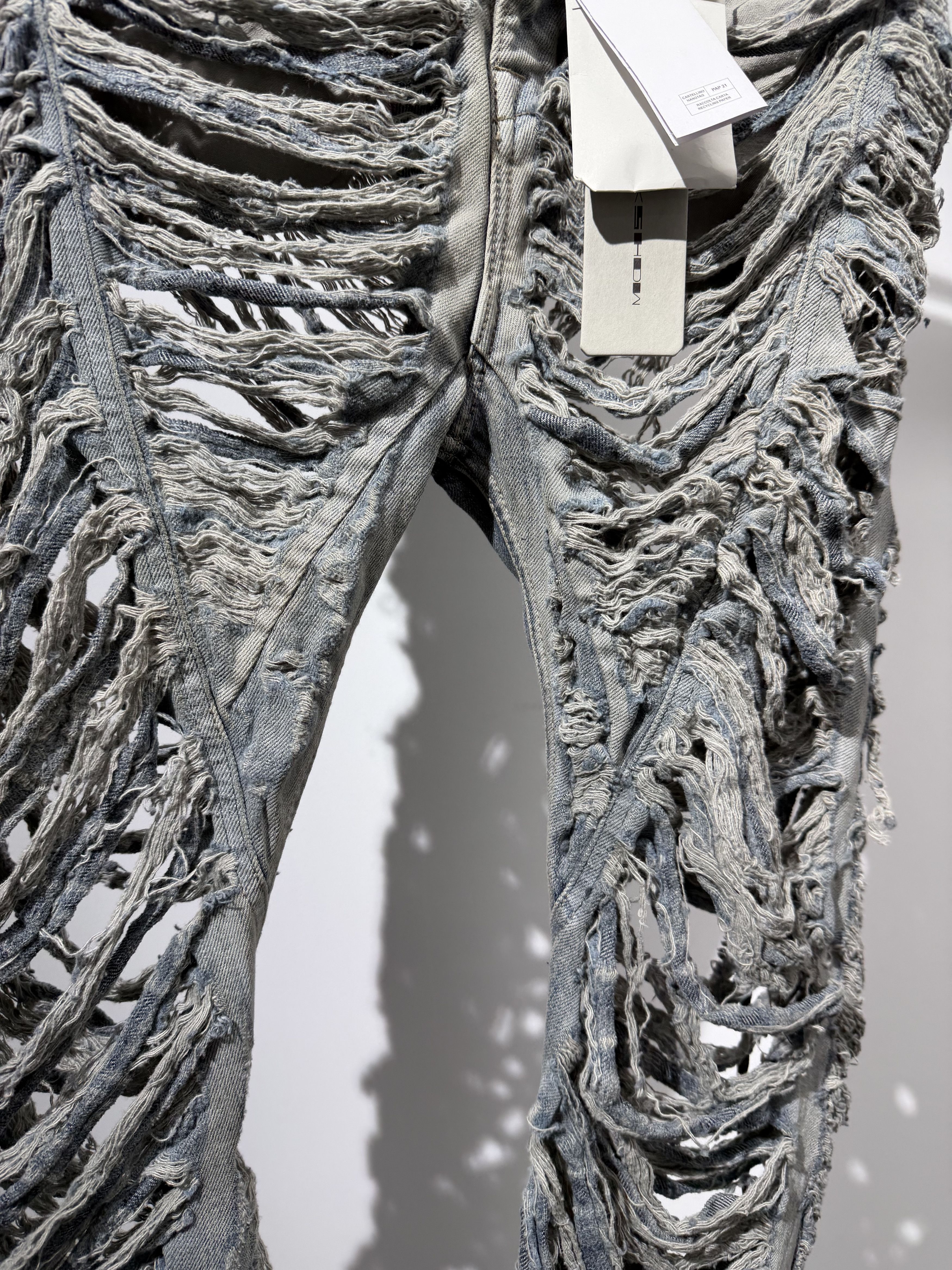 Rick Owens Drkshdw Rick Owens DRKSHDW "Mini Pearl Shredded" Size US 31 - 7 Thumbnail