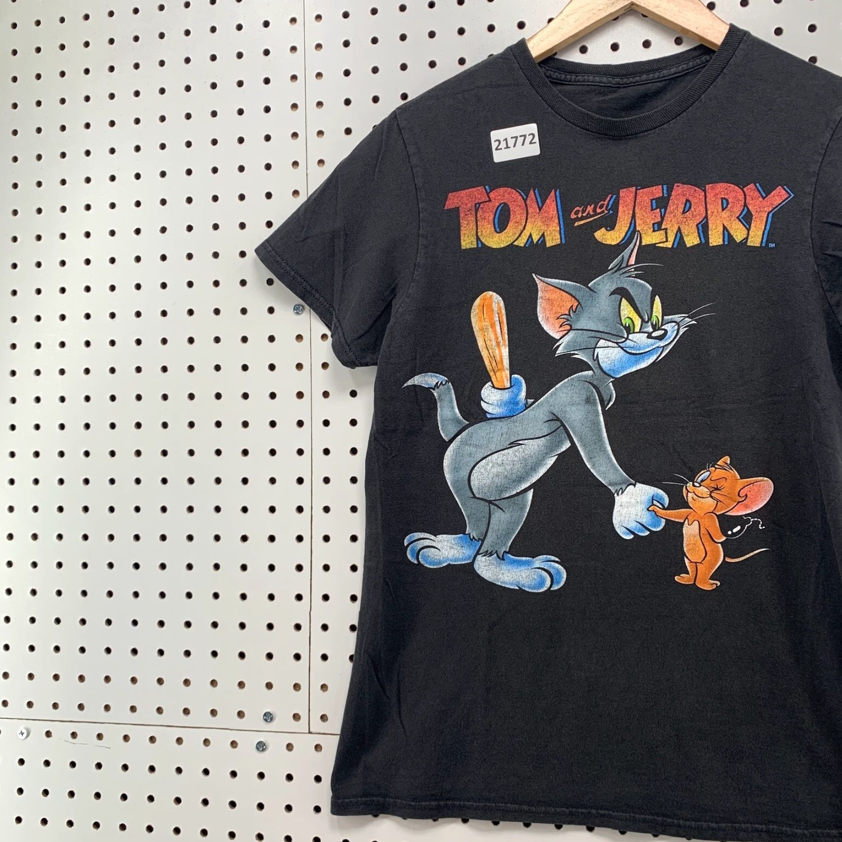 Vintage Tom And Jerry Shirt Black Womens Medium 17x25 Cartoon Tee Short Sleeve Size M / US 6-8 / IT 42-44 - 3 Thumbnail