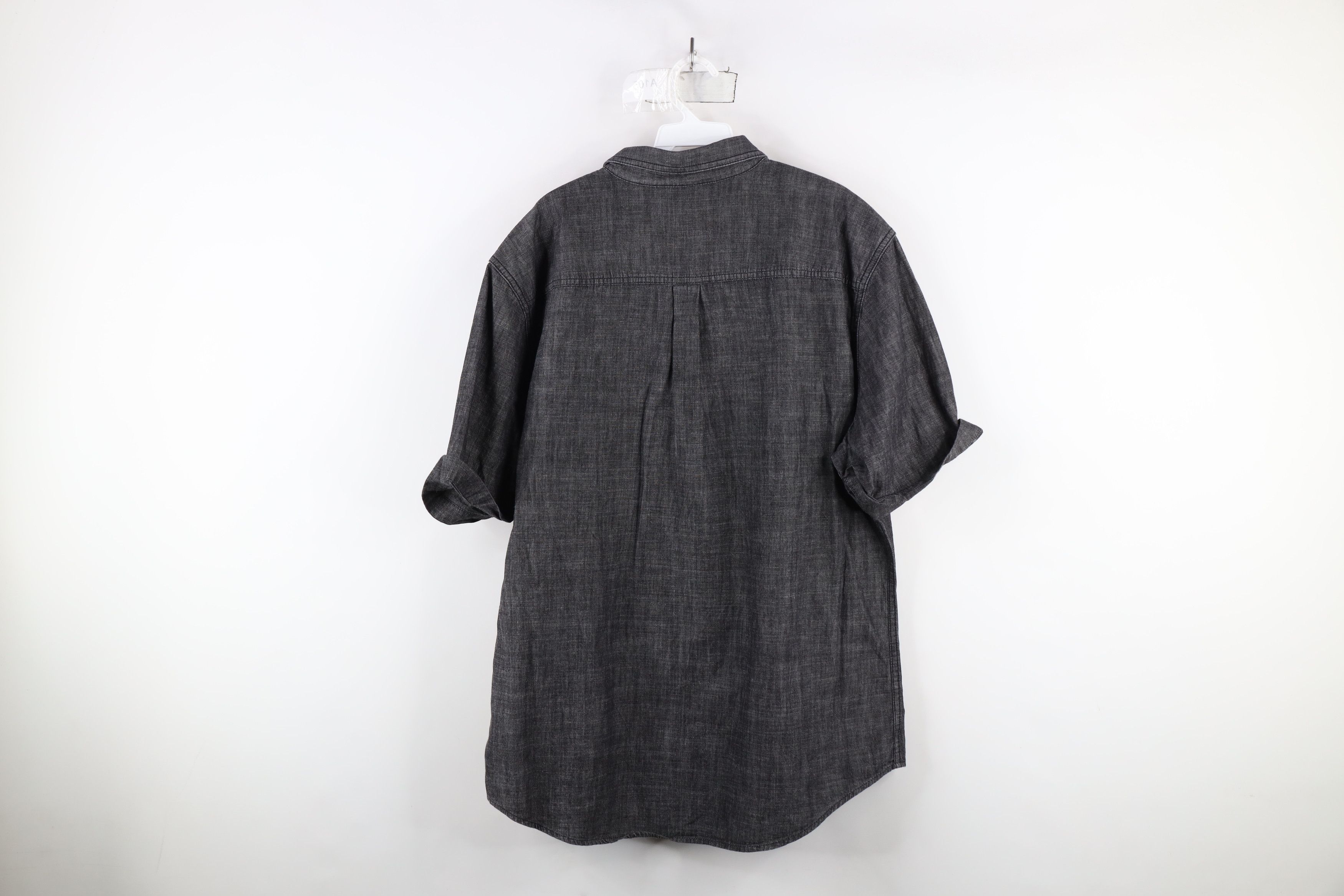 Harley Davidson × Vintage Vintage Harley Davidson Chambray Short Sleeve Button Shirt Size US XL / EU 56 / 4 - 9 Thumbnail