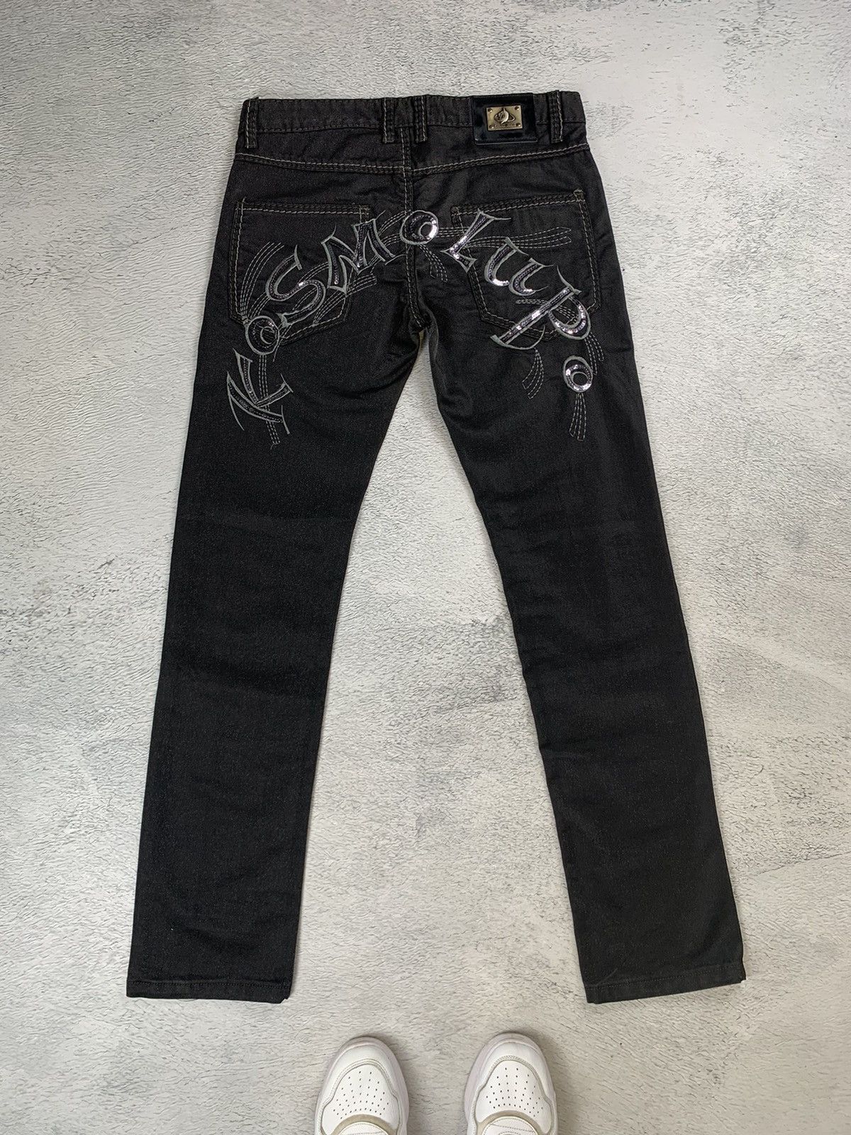 Kosmo Lupo Big Logo Waxed black pants Streetwear Southpole