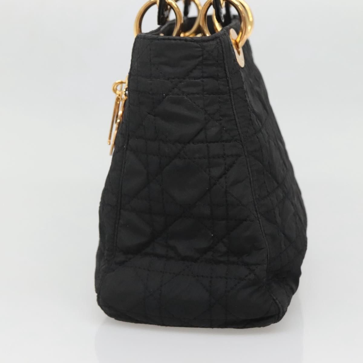 Dior DIOR Canage Hand Bag Nylon Black Gold Size ONE SIZE - 5 Thumbnail