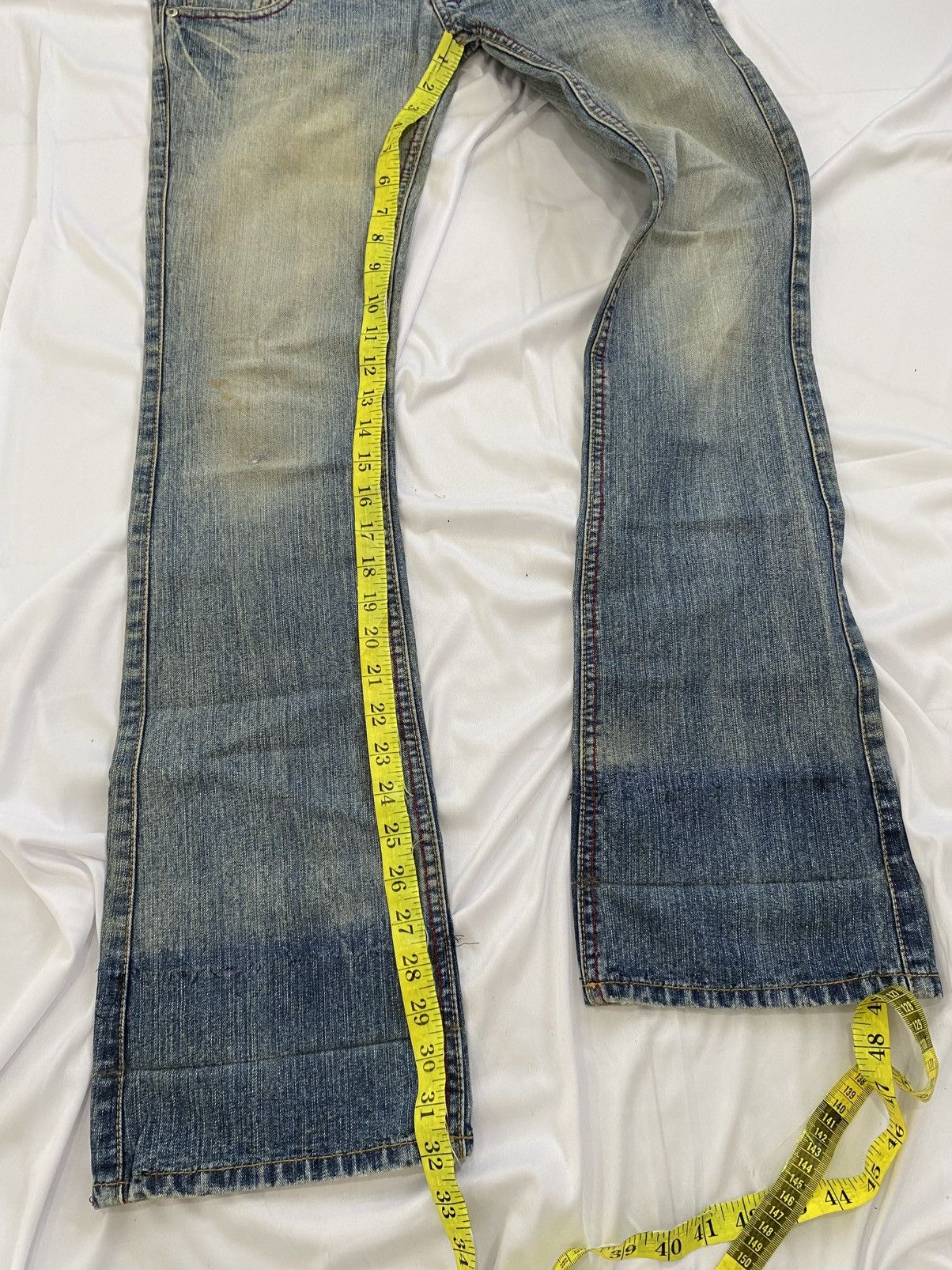 GOSTAR DE FUGA × If Six Was Nine × Japanese Brand double waist flare ifsx style jeans pant clef de sol Size US 28 / EU 44 - 10 Thumbnail