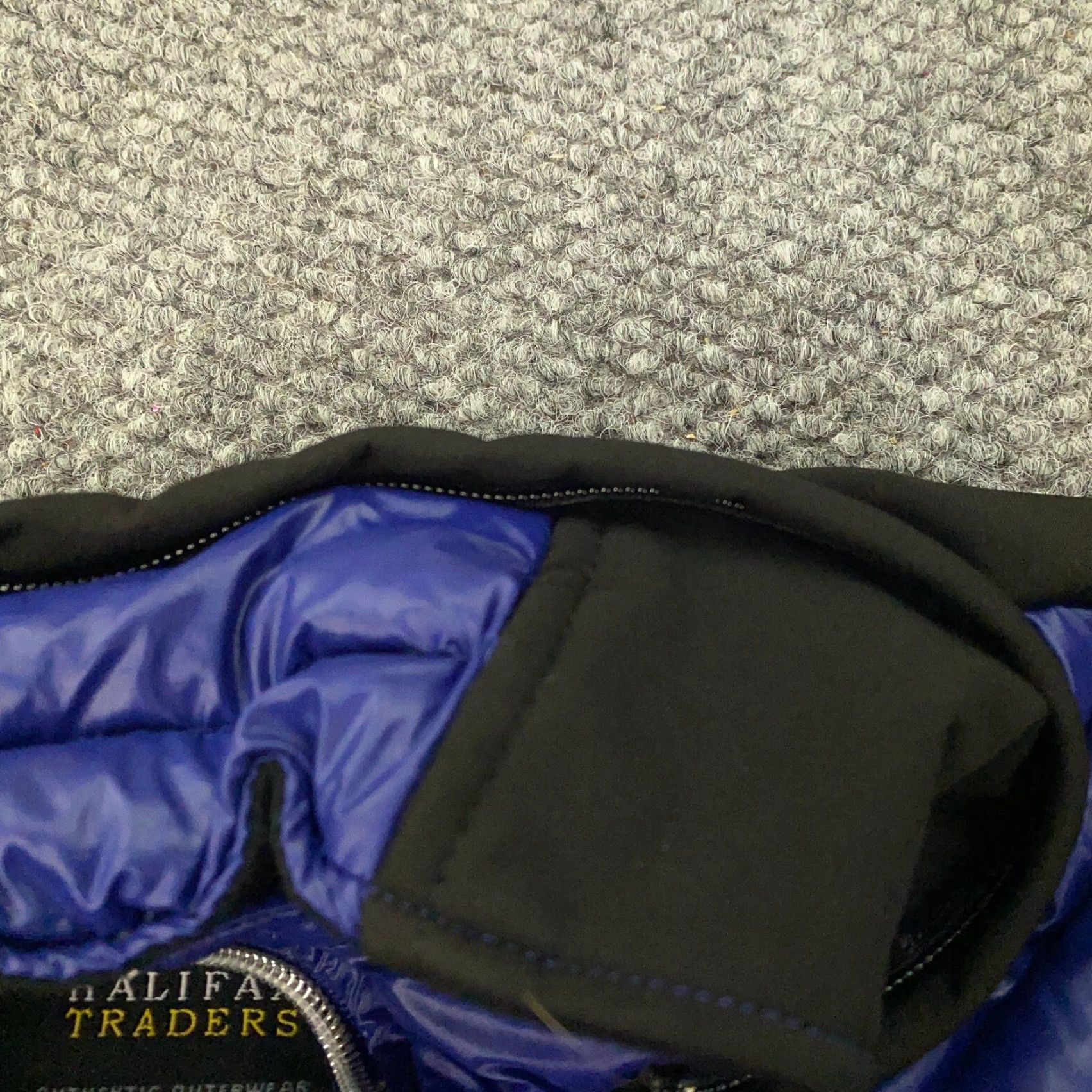 Vintage VINTAGE Halifax Traders Jacket Womens Medium Black Blue Down Quilted Mixed Media Zip Size M / US 6-8 / IT 42-44 - 6 Thumbnail