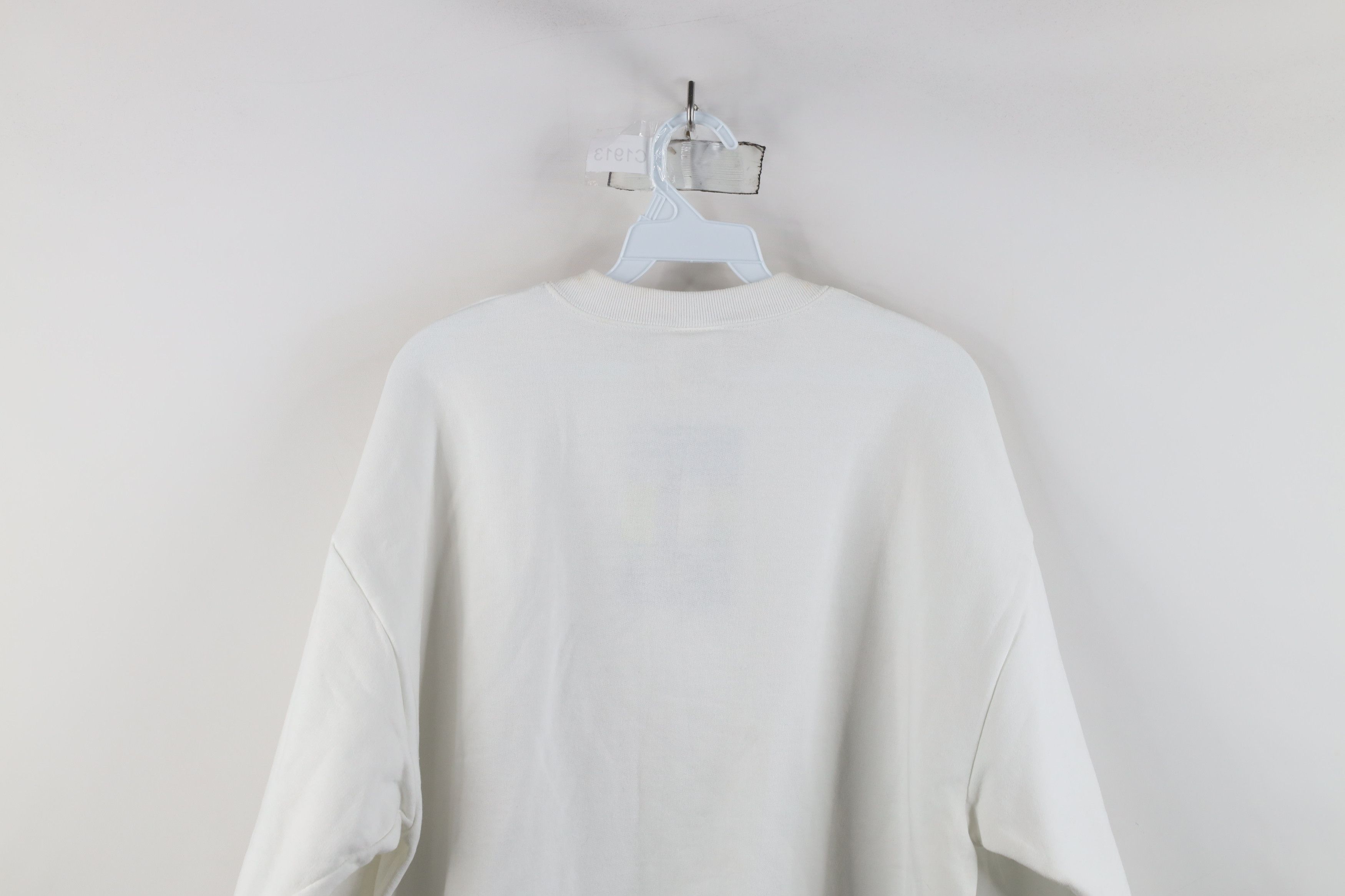 Vintage Deadstock Vintage 90s Streetwear Crewneck Sweatshirt White Size US L / EU 52-54 / 3 - 12 Thumbnail