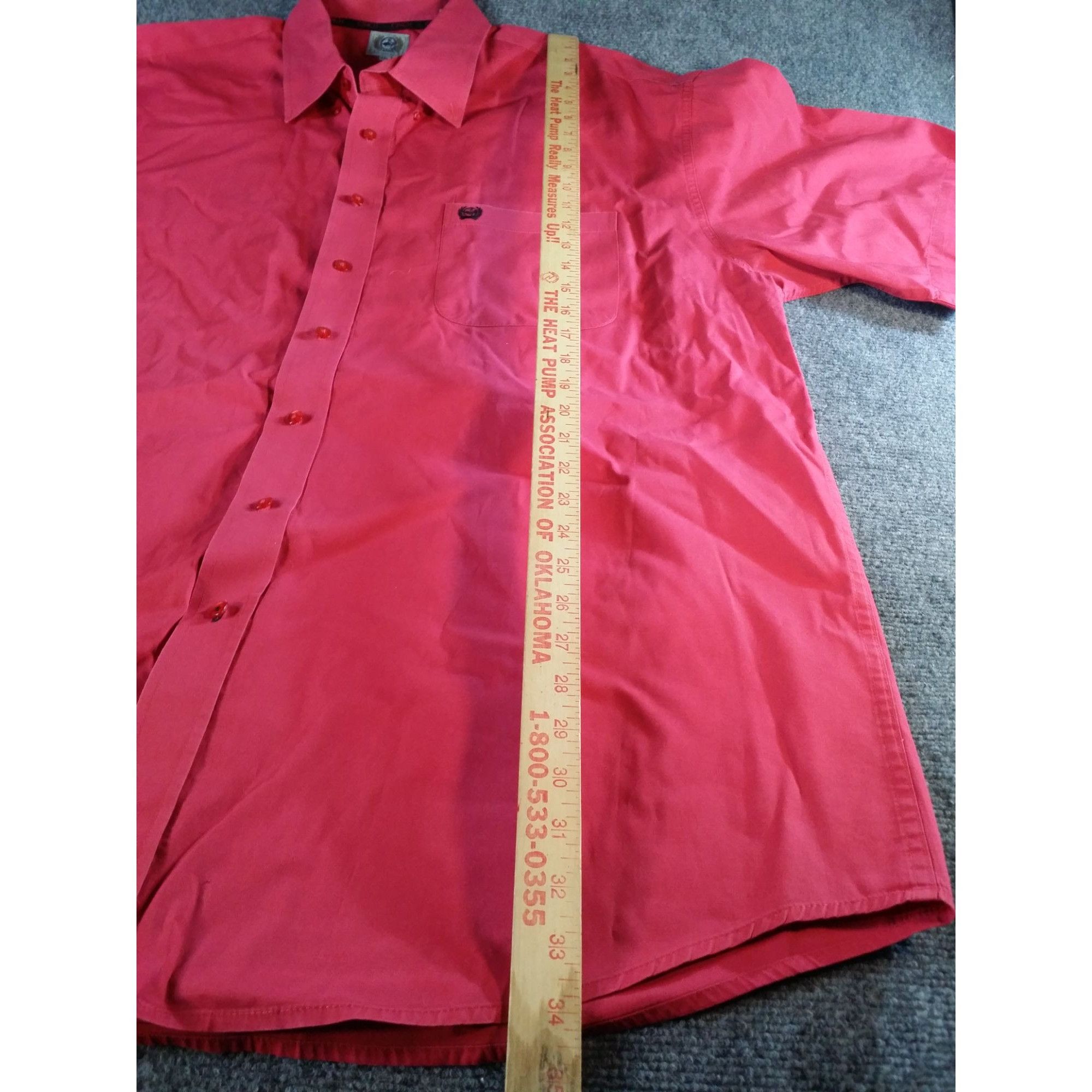 CINCH Cinch Button Up Shirt Men Sz XXL Red Short Sleeve Cowboy Wes Size US XXL / EU 58 / 5 - 4 Thumbnail