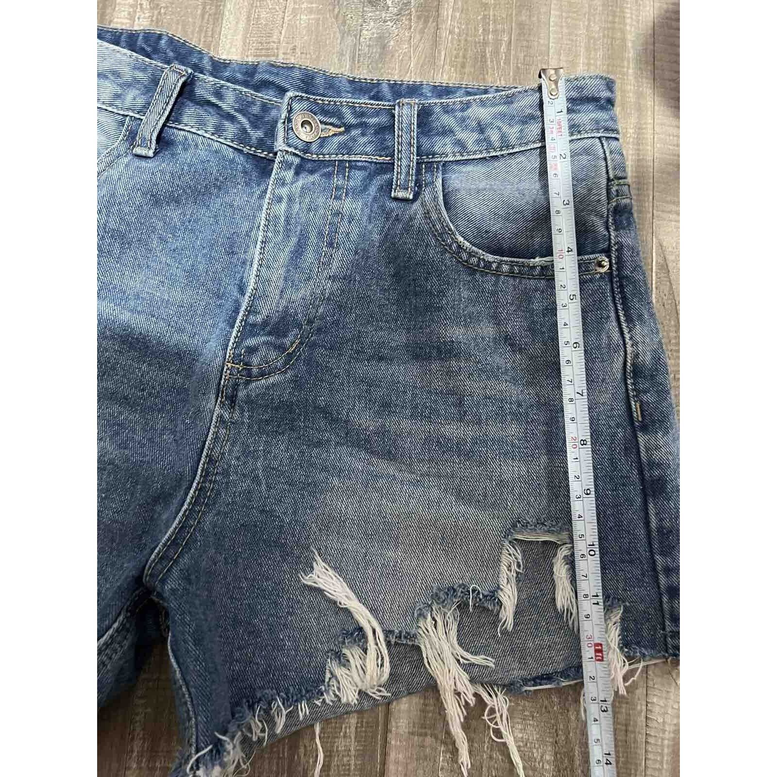 Gaziano & Girling Gracia Women Distressed Denim Shorts Blue Size Large A000497 Size 30" / US 8 / IT 44 - 8 Thumbnail