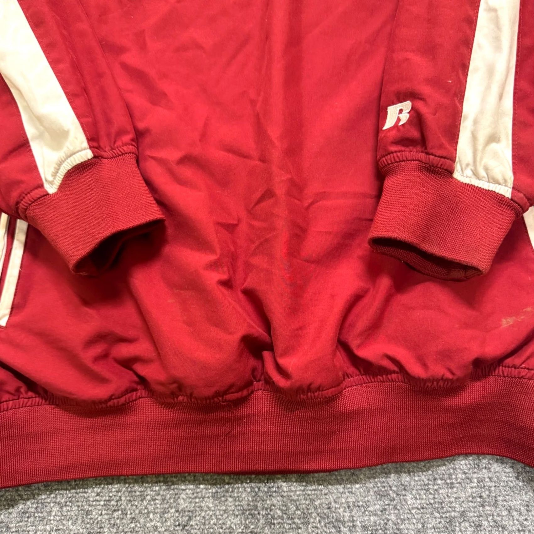 Russell Athletic VINTAGE Russell Athletics Sweatshirt Pullover Nylon Mens L Red Team Issue CEU Size US L / EU 52-54 / 3 - 7 Thumbnail