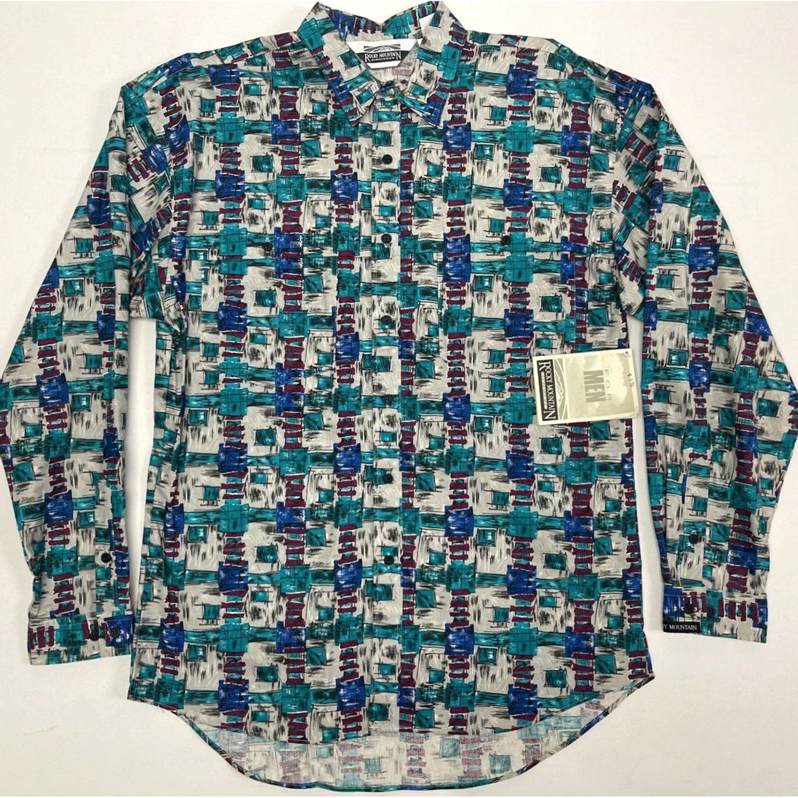 Vintage VINTAGE Rocky Mountain Clothing Co Western Shirt Mens Size M Aztec 80s Button Up Size US M / EU 48-50 / 2 - 2 Thumbnail
