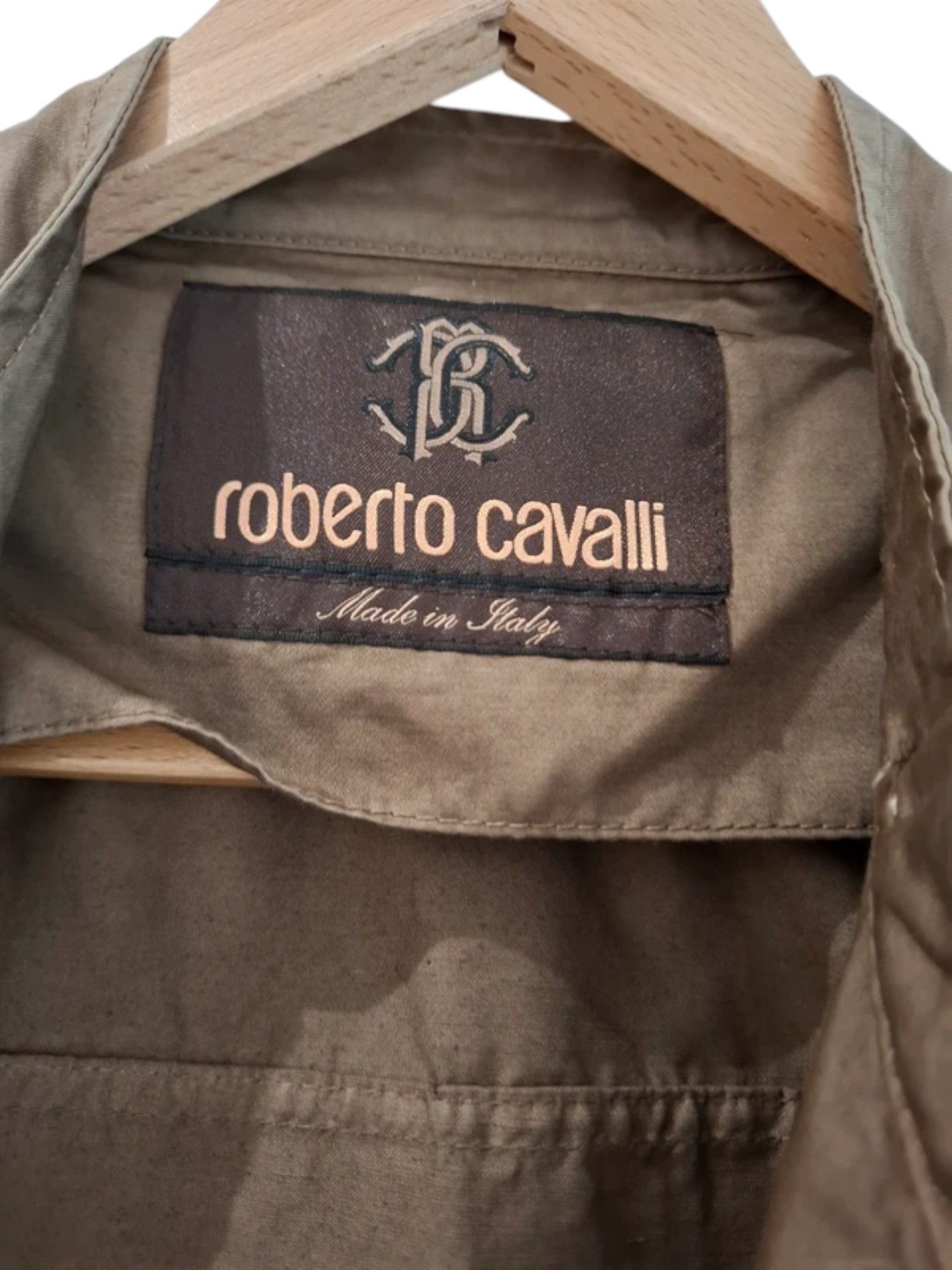 Roberto Cavalli Roberto Cavalli Brown Canvas Jacket – Buckle Detail Size US M / EU 48-50 / 2 - 5 Thumbnail