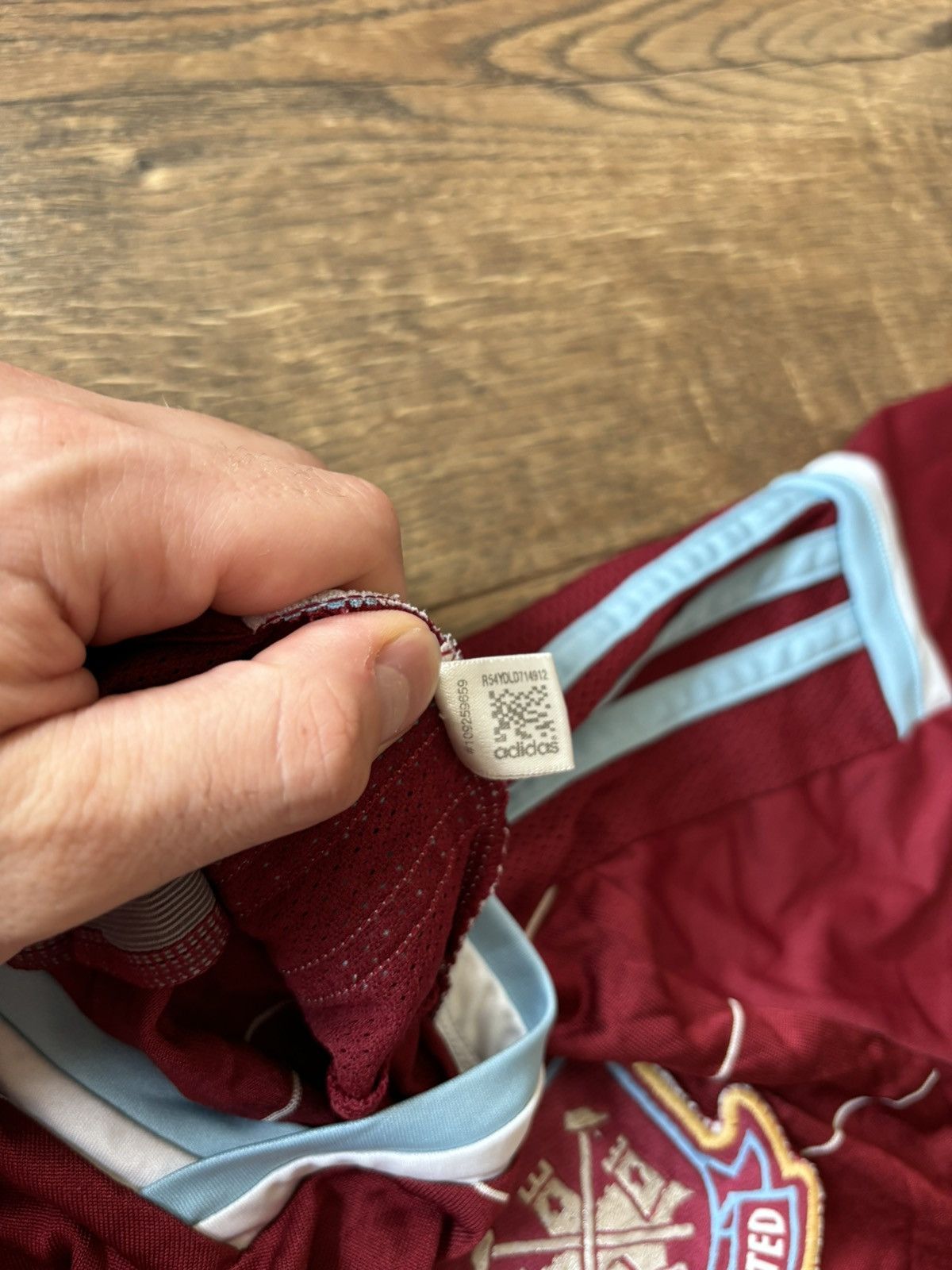 Adidas × Vintage WEST HAM UNITED FC ADIDAS 2014 HOME SHIRT ADULT SIZE M-L Size US M / EU 48-50 / 2 - 3 Thumbnail
