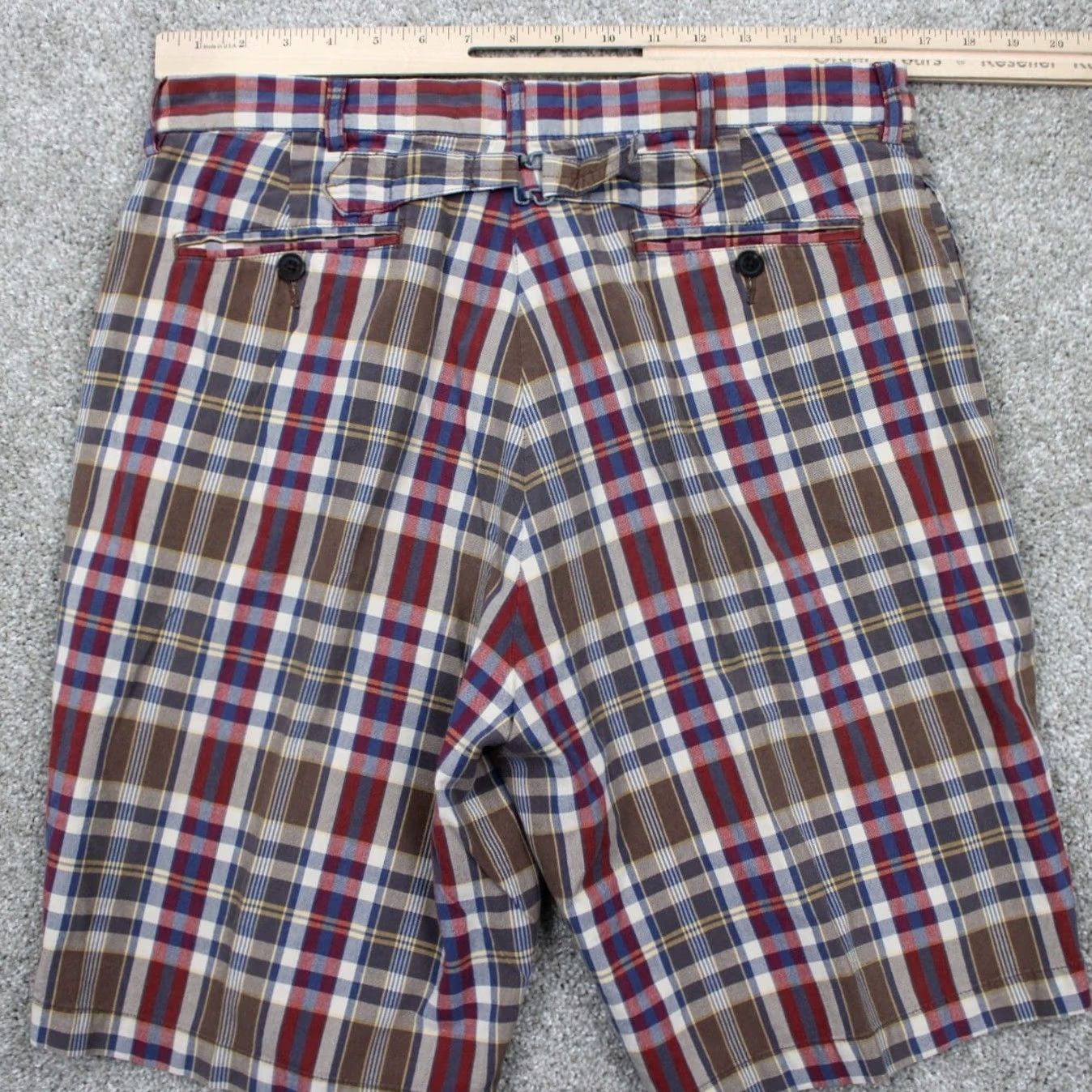 Polo Ralph Lauren Polo Ralph Lauren Chino Shorts Men 34 Red/Green/Blue Plaid 10" Cotton Flat Front Size US S / EU 44-46 / 1 - 6 Thumbnail