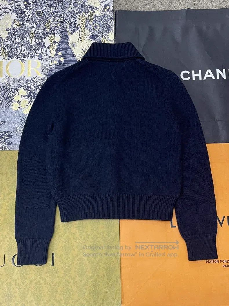 Dior Dior Dark blue lapel wool sweater Size XS / US 0-2 / IT 36-38 - 3 Thumbnail