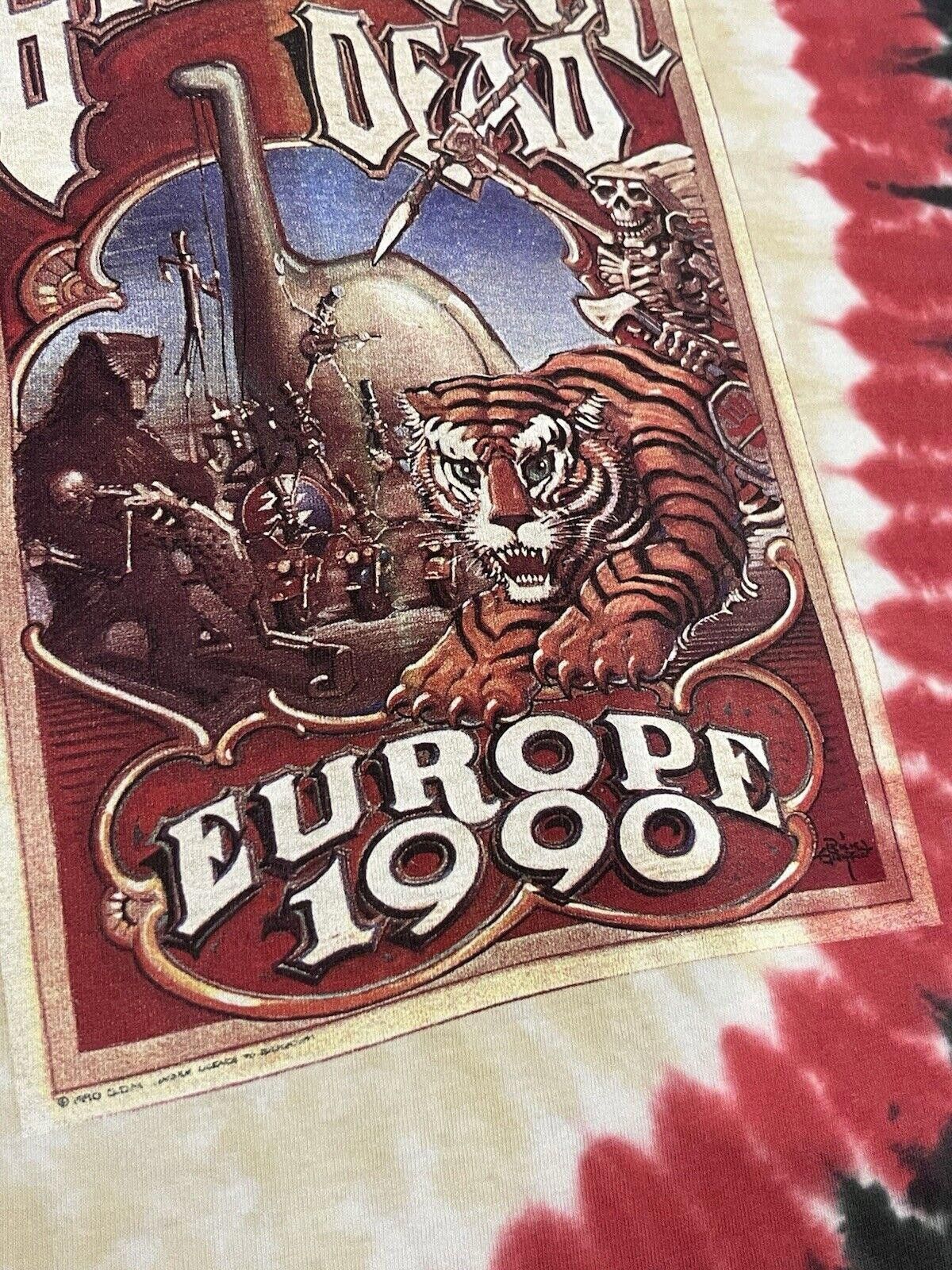 Grateful Dead × Liquid Blue Vintage 1990 Grateful Dead Europe Tour T Shirt Men’s Large Size US L / EU 52-54 / 3 - 5 Thumbnail