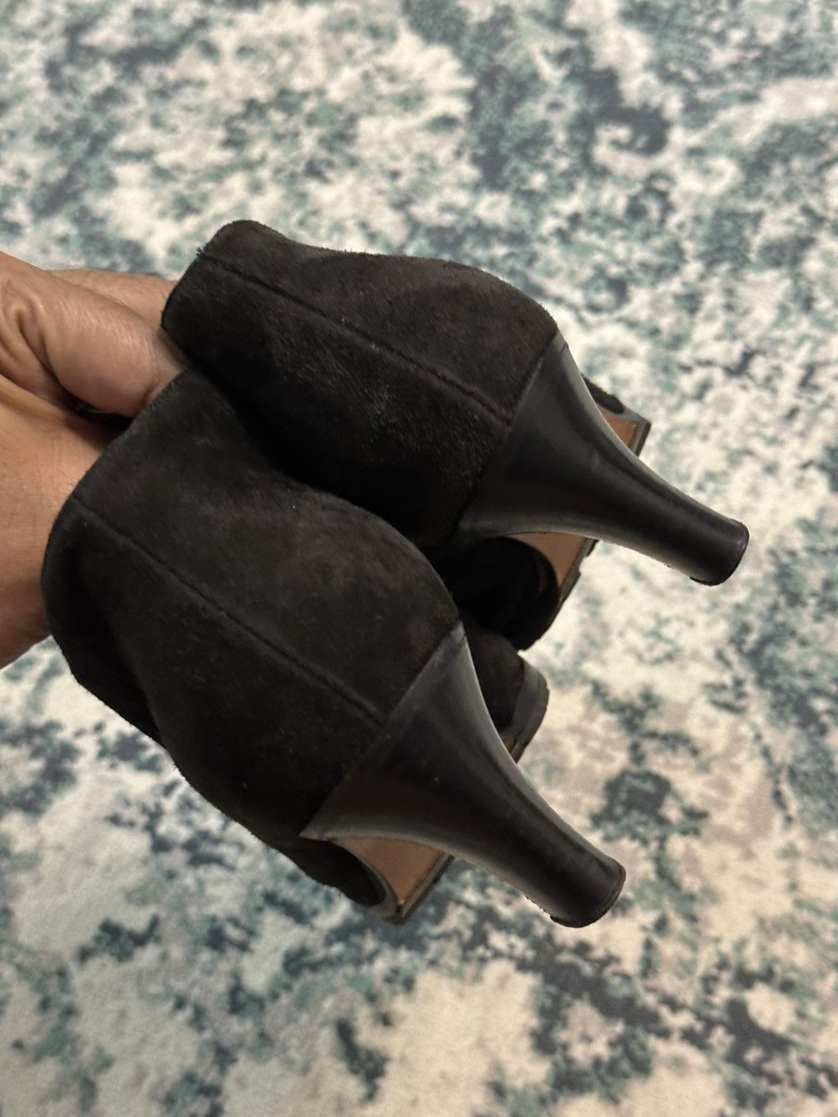 Gucci Gucci Made in Italy Black Suede Leather Ankle Boots Size US 5.5 / IT 35.5 - 14 Thumbnail