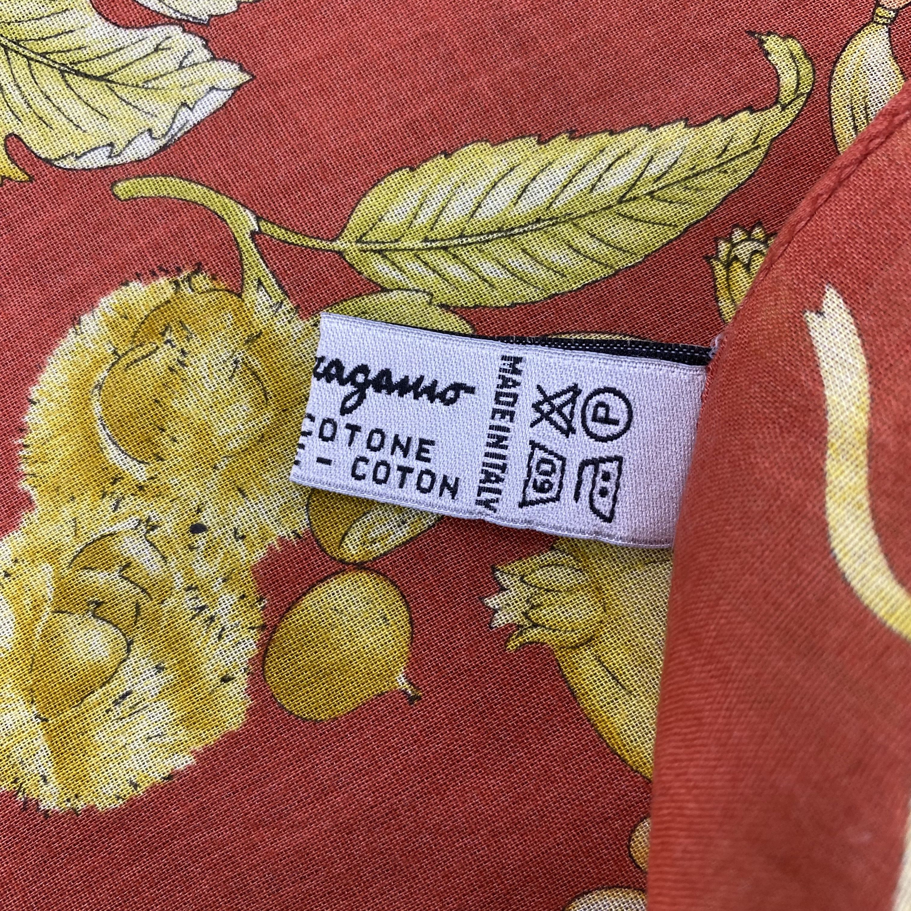 Salvatore Ferragamo Salvatore Ferragama Handkerchief Neckerchief Bandana-B1816 Size ONE SIZE - 8 Thumbnail