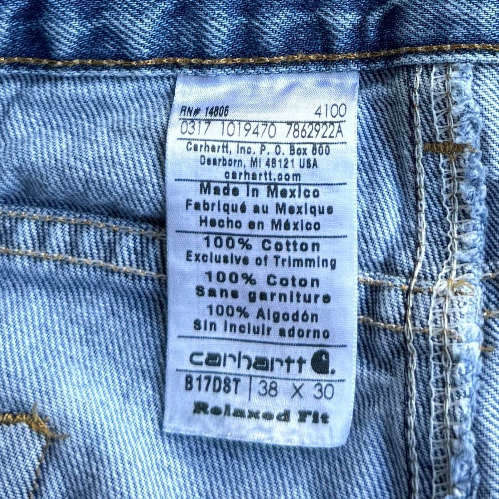 Carhartt × Carhartt Wip × Vintage Vintage Y2K Carhartt Relaxed Fit Carpenter Skater Tech Jeans Size US 37 - 4 Thumbnail